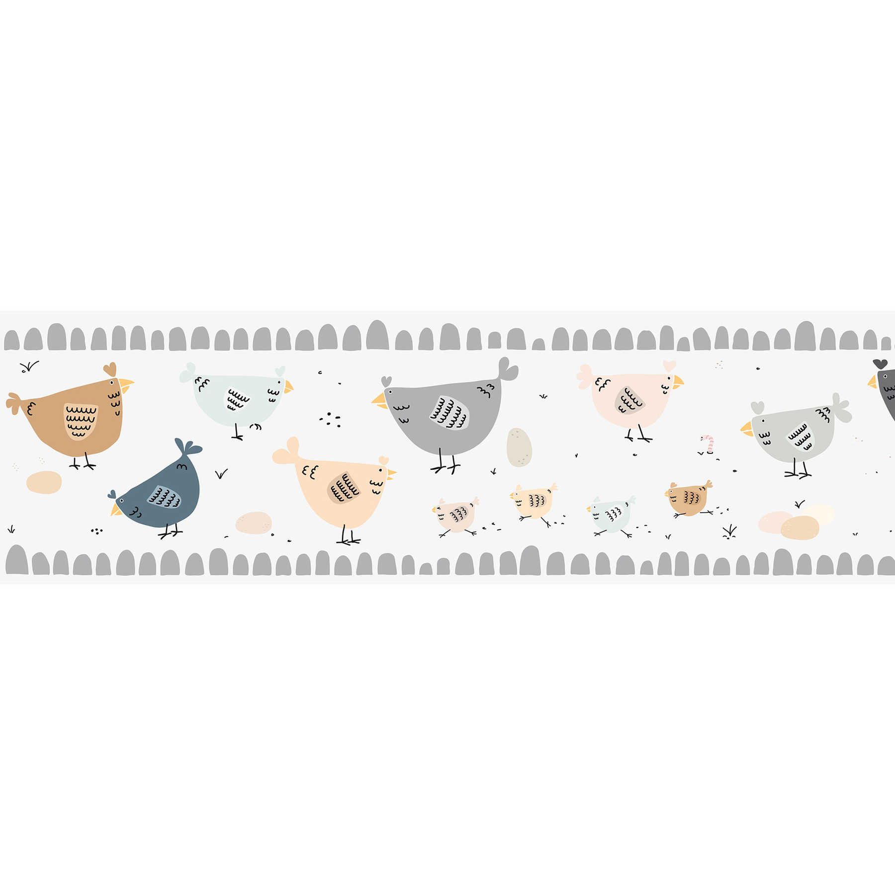 A.S. Creation Lovely Kids 403727 Bordo Cameretta per bambini 5 x 0,155 m Grigio