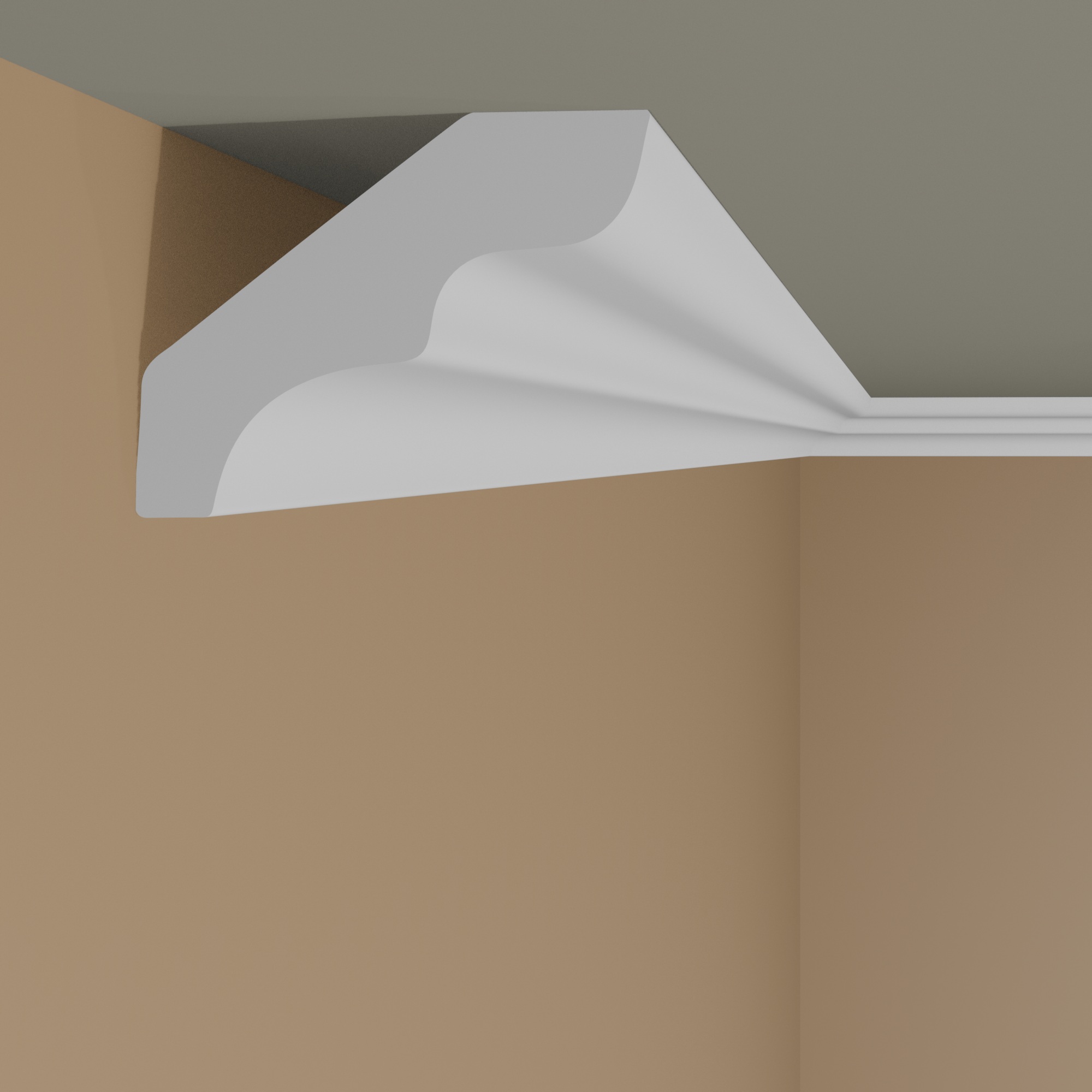 Modanatura in stucco Wiesemann Eindhoven 04 polistirolo 34 x 28 x 2000 mm modanatura soffitto bianca