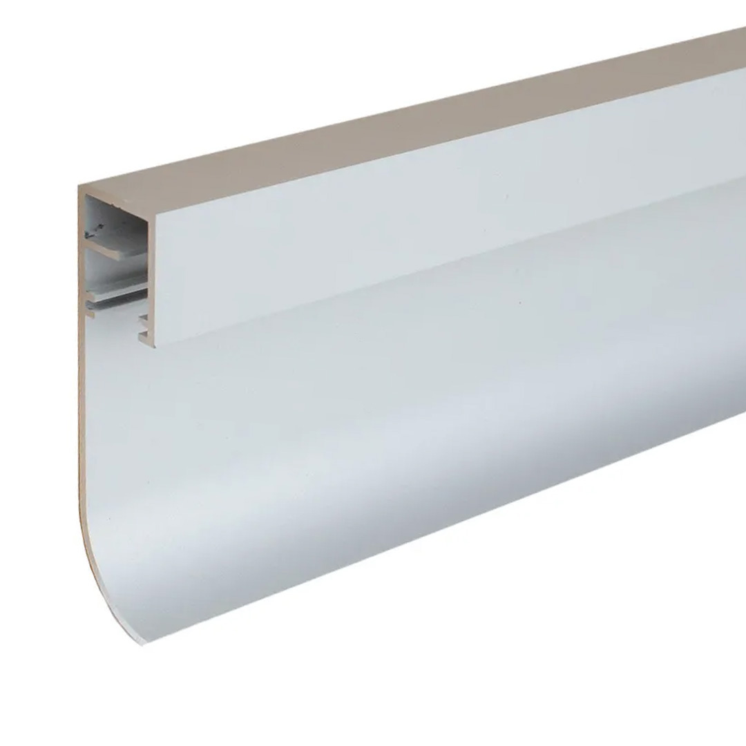 PROVISTON Battiscopa luminoso in metallo 15,8 x 60 - 100 x 2500 mm Battiscopa LED in alluminio non forato
