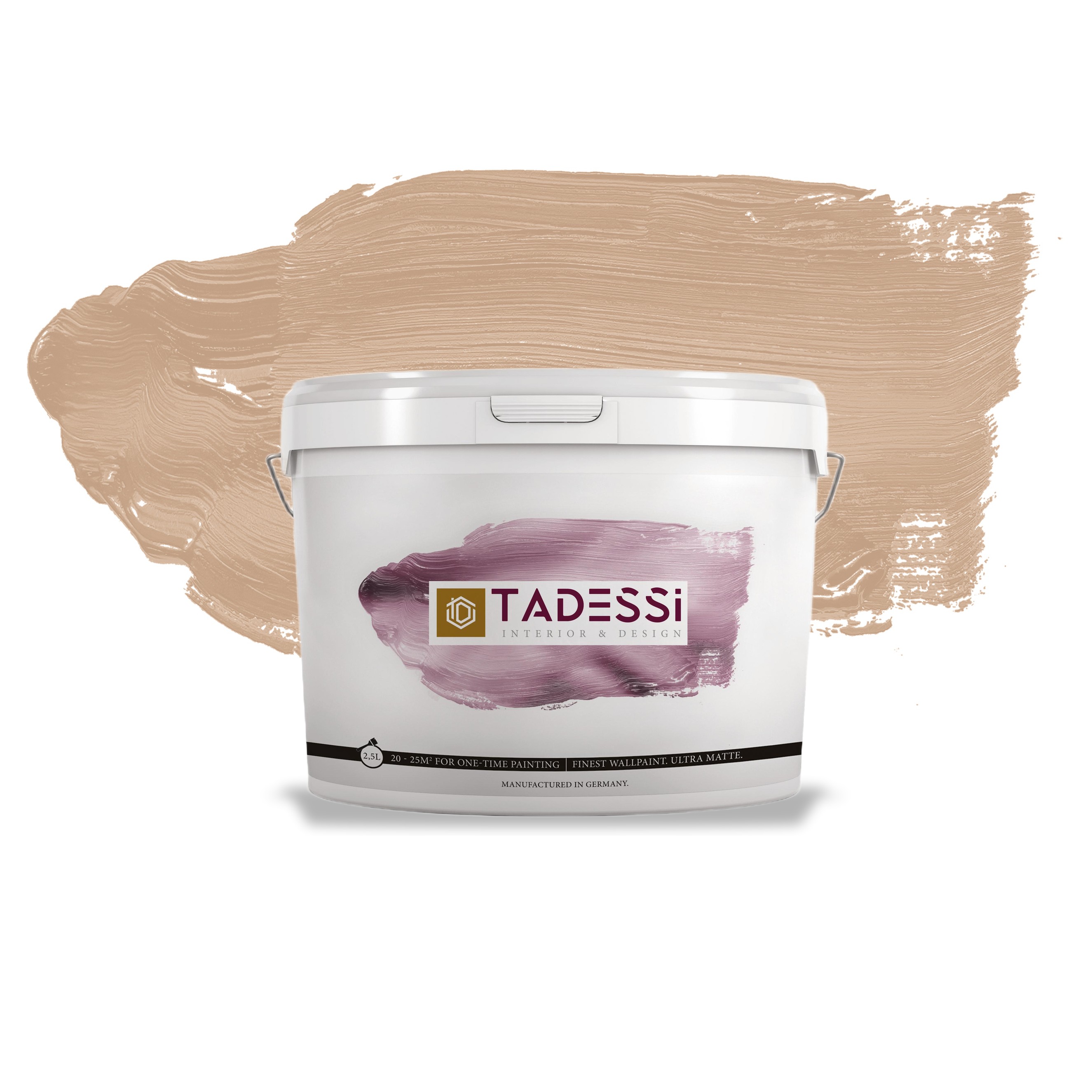 TADESSI Color Vista - Pittura murale marrone - Mocha tenue - Pittura per interni opaca - Dispersione di alta qualità