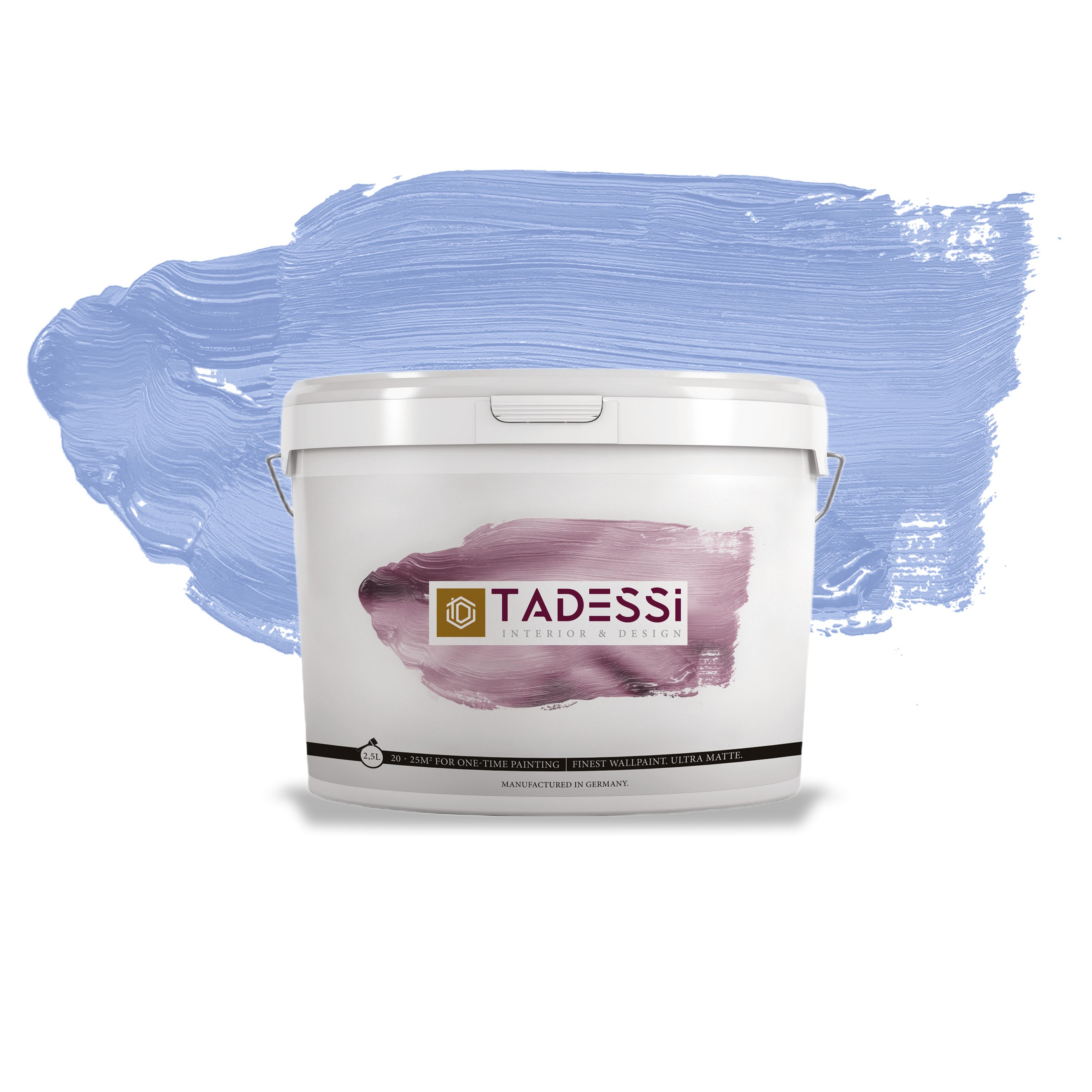 TADESSI Color Vista - Pittura murale viola pastello - Indaco - Pittura per interni opaca di alta qualità