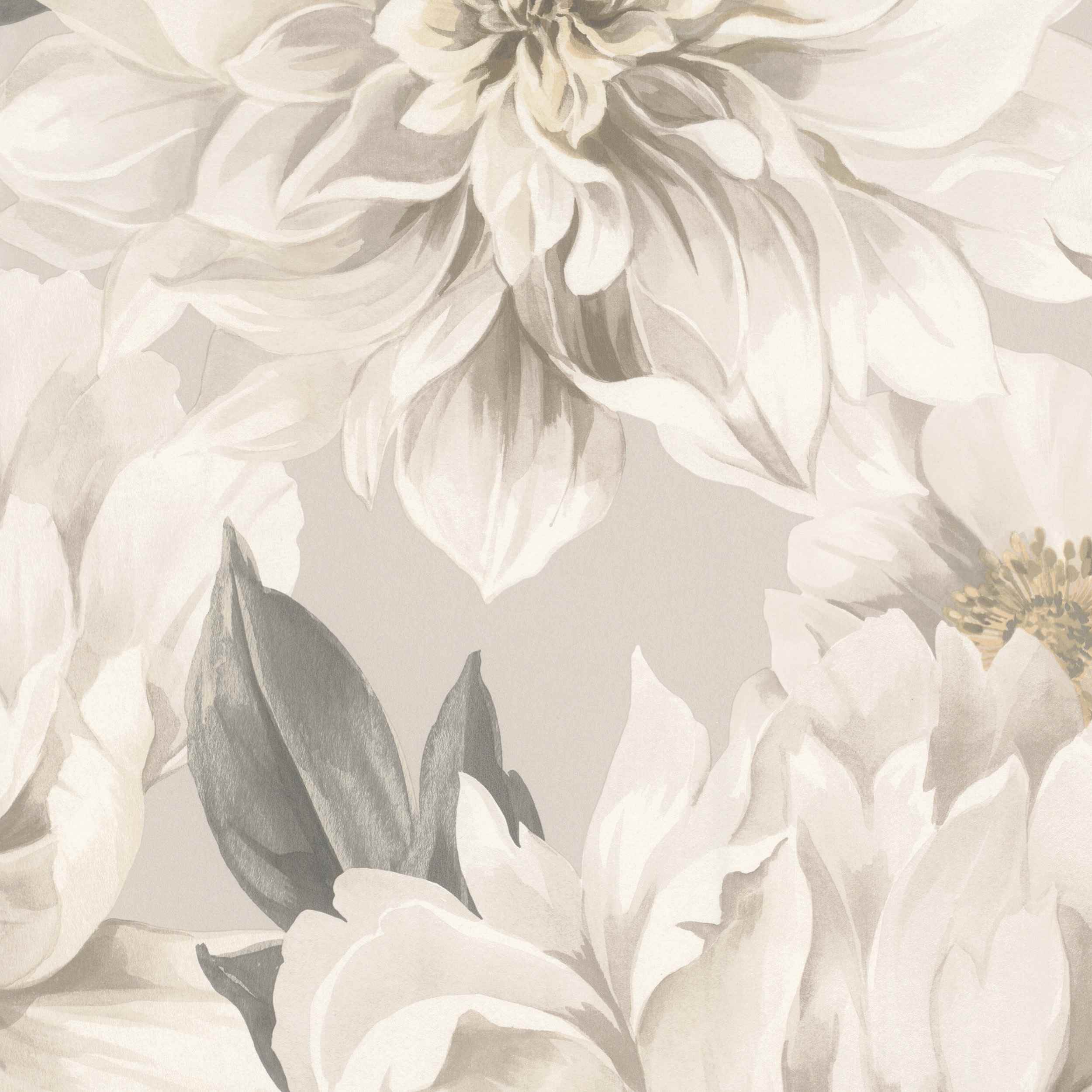 Selezione di carta da parati Rasch Paper 201352 0,53 x 10,05 m Grigio floreale