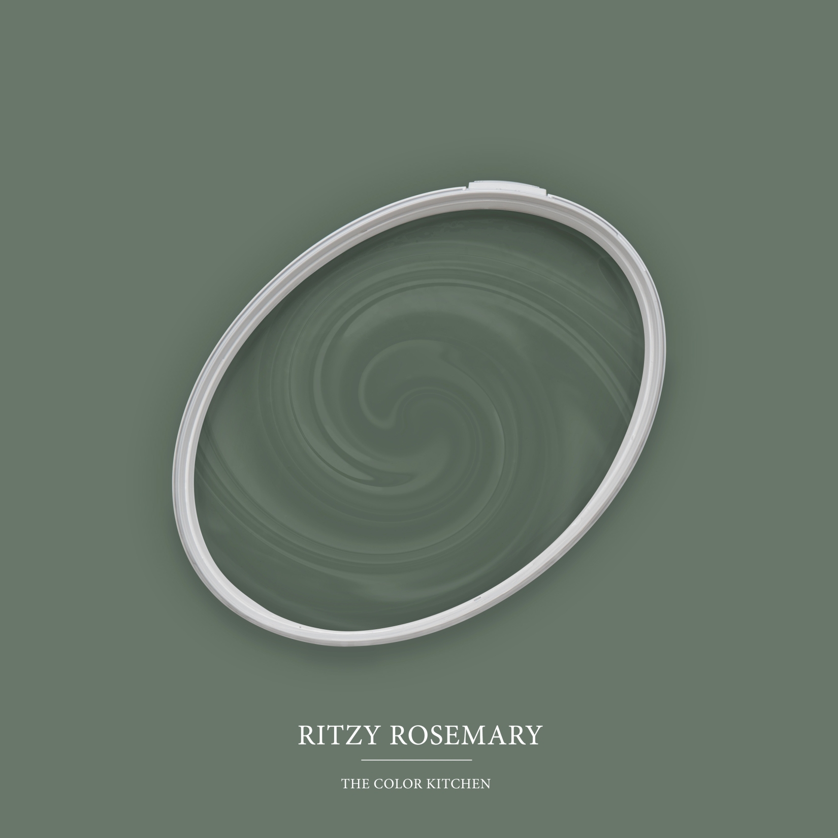 Pittura murale verde opaco The Color Kitchen Ritzy Rosemary Pittura a emulsione per interni esclusiva, ad alta copertura
