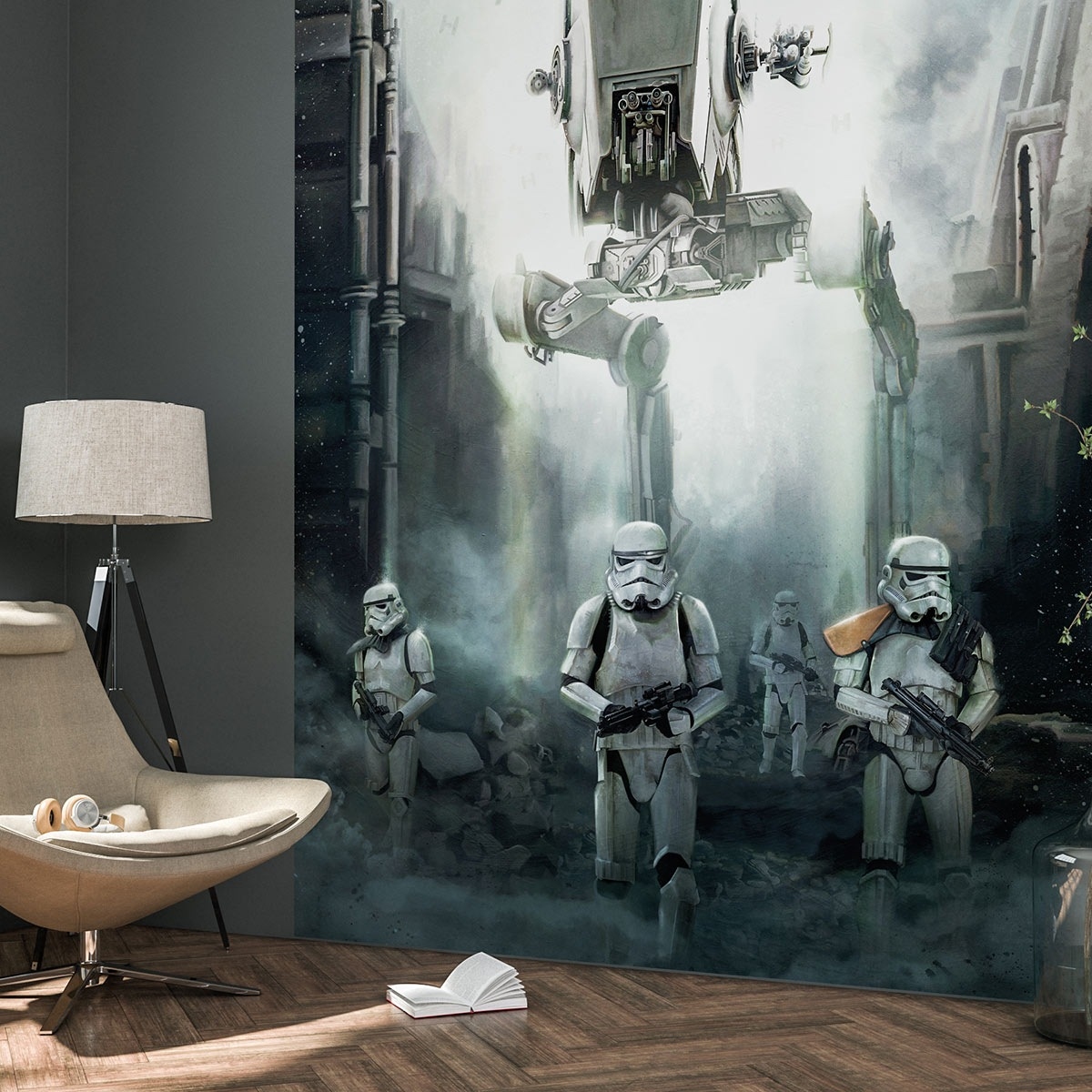Carta da parati fotografica Komar Star Wars Imperial Army, carta da parati con stampa digitale, tessuto non tessuto, Stormtrooper