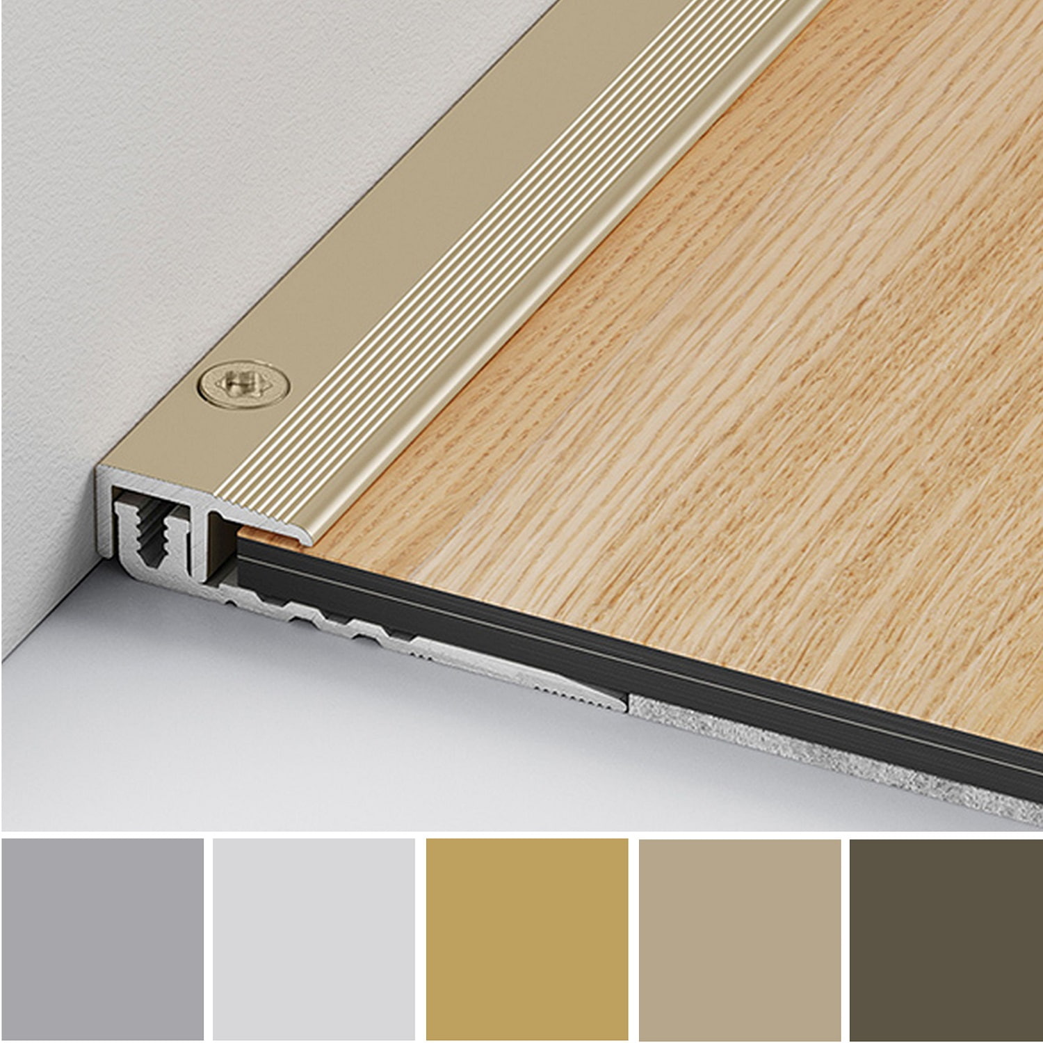 Profili di bordatura e finitura PROVISTON, larghezza 40 mm, altezza bordatura 4 - 9,5 mm