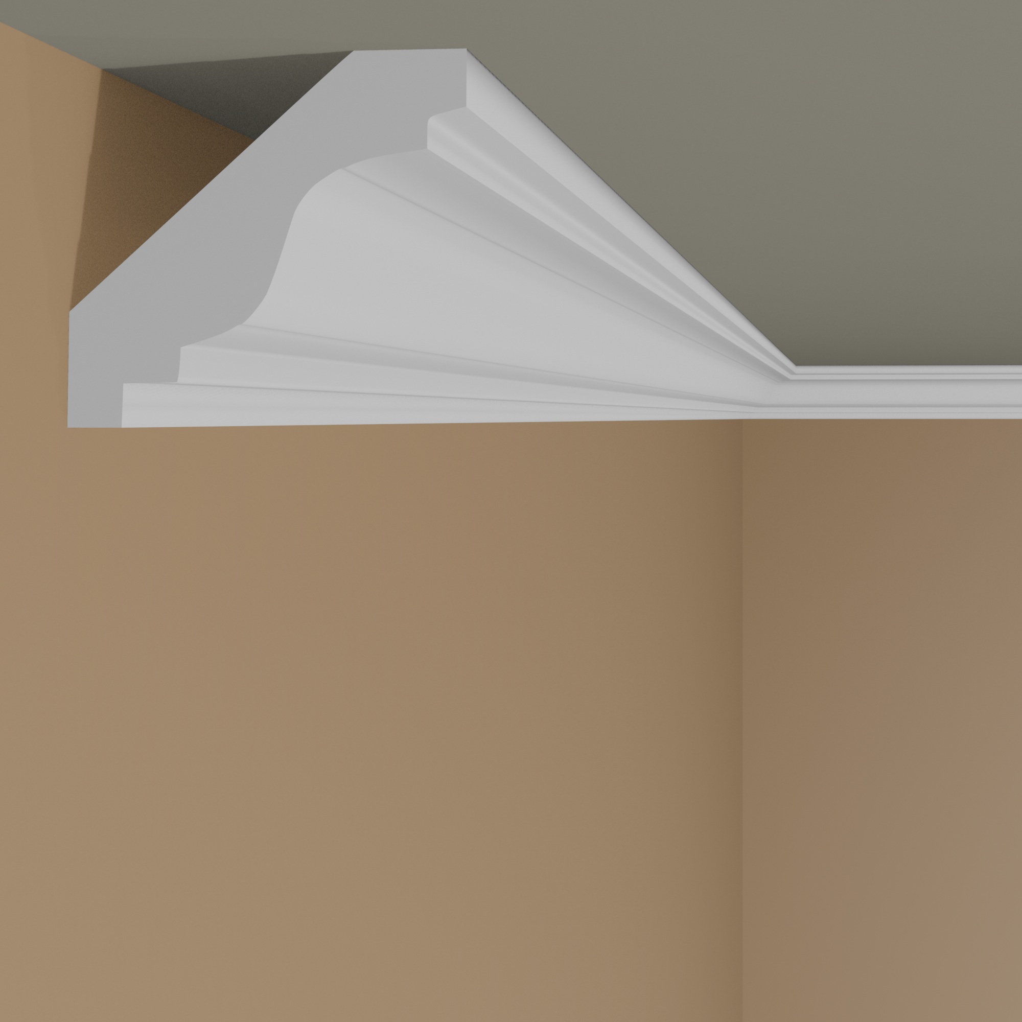 Elite Decor Cornice P829 Poliuretano 40 x 38 x 2000 mm Modanatura per soffitto in polistirolo Bianco