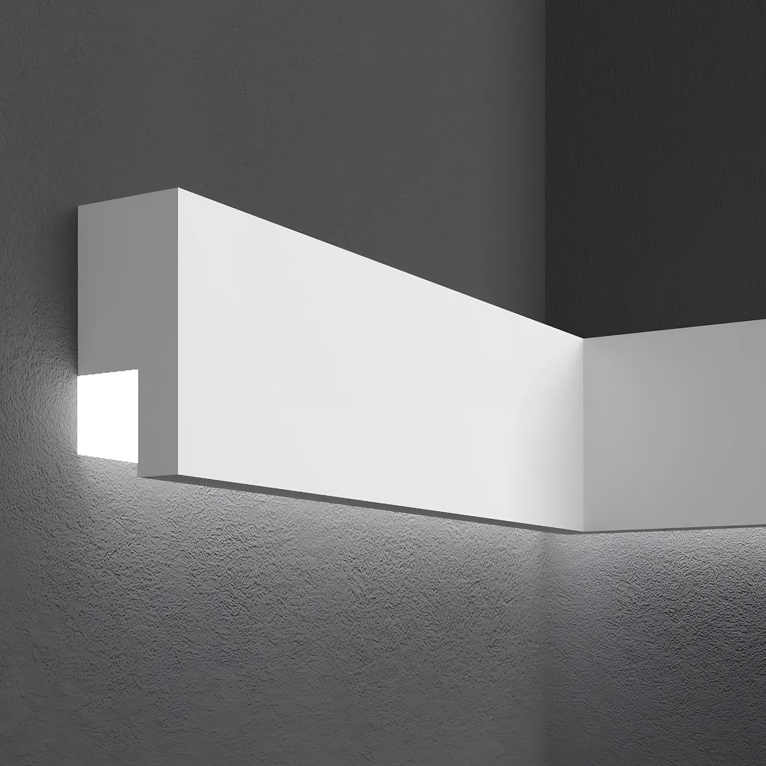 Elite Decor Profilo per facciata "MC301" Stucco per facciata con LED 30 x 65 x 2000 mm Non rivestito