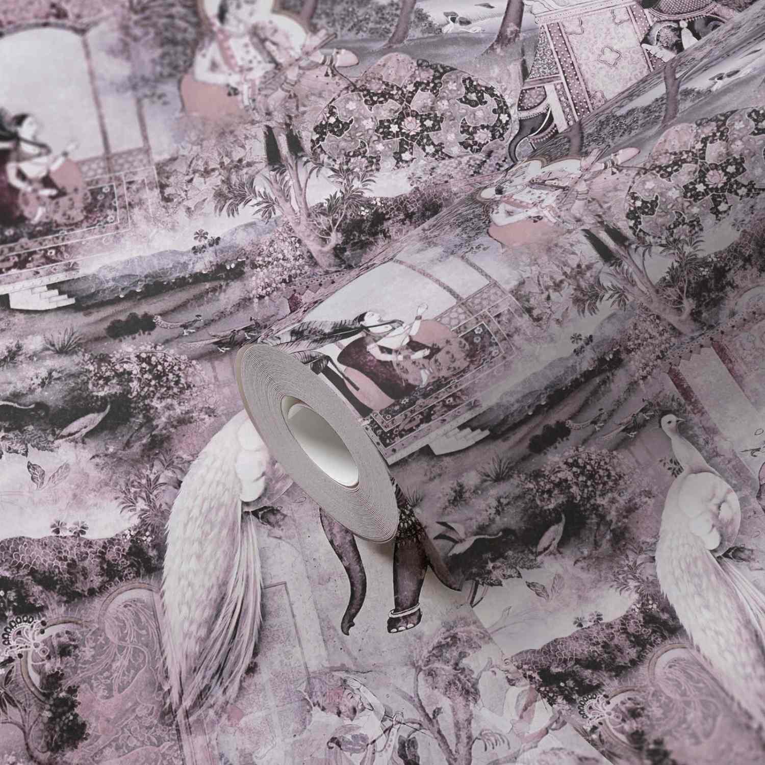 A.S. Creation Dream Flowery 381731 Carta da parati in tessuto non tessuto Vintage 0,53 x 10,05 m Bianco Rosa Viola