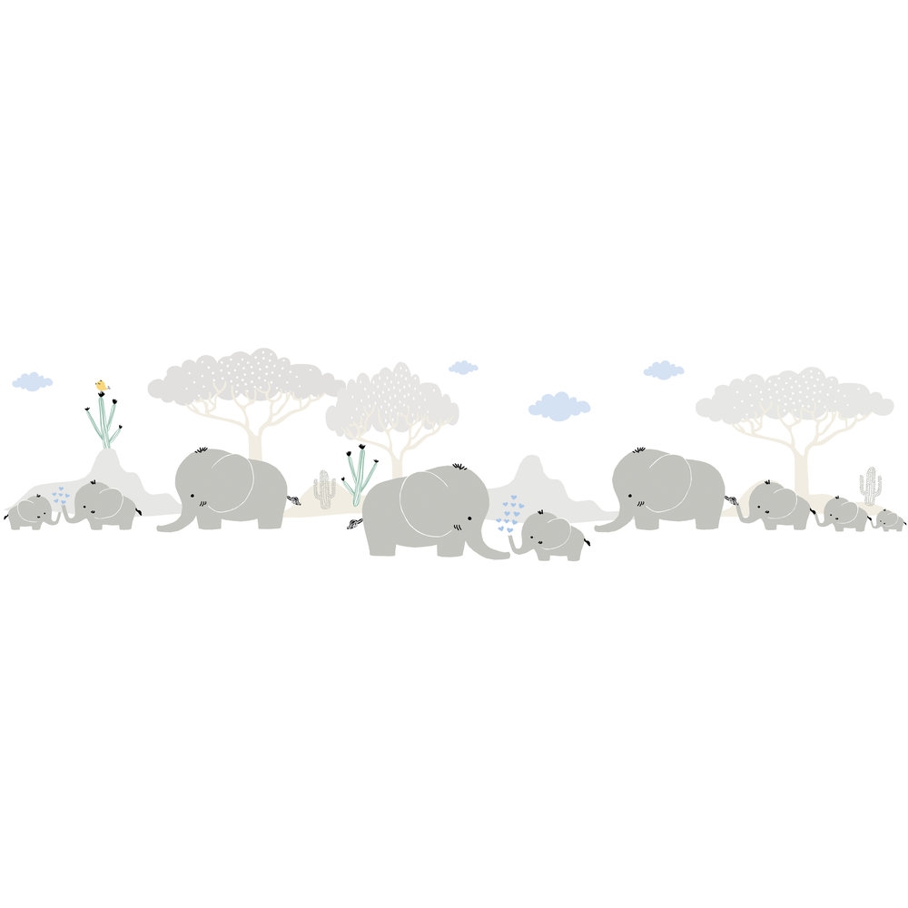 A.S. Creation Only Borders 11 403747 Bordo di carta Cameretta per bambini 5,00 x 0,155 m Grigio