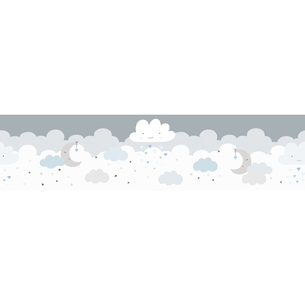 A.S. Creation Only Borders 11 403744 Bordo di carta Cameretta per bambini 5,00 x 0,155 m Grigio