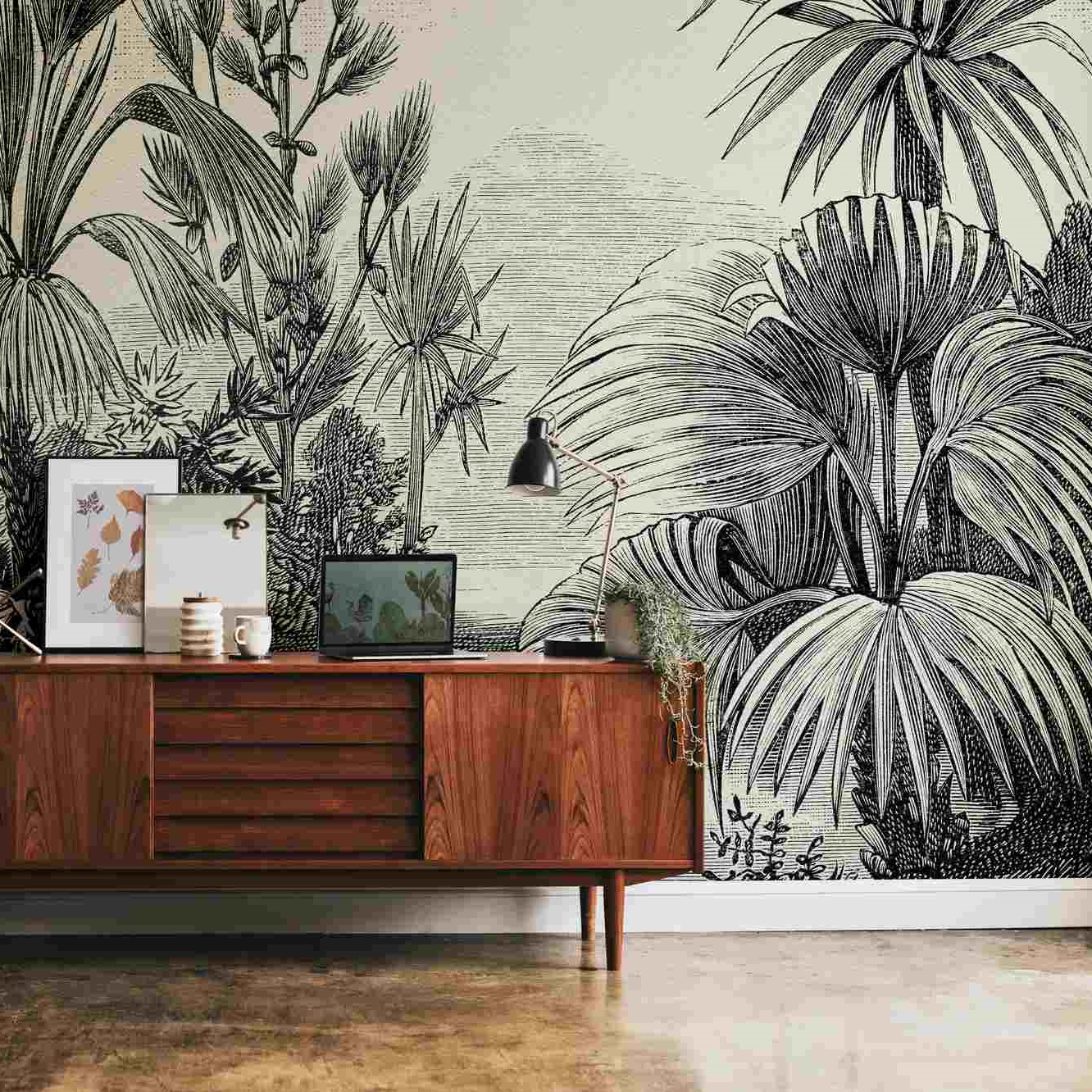 A.S. Creation Photo Wallpaper The Wall 382351 Un motivo per rotolo Jungle Grey