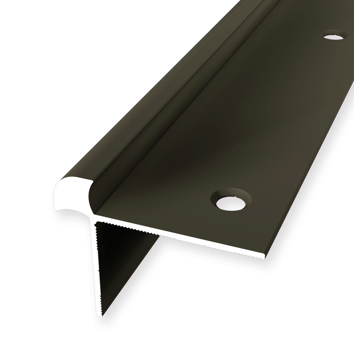 Profilo per bordo scala 33 x 43 x 2500 mm Profilo angolare in alluminio Liscio Svasato Forato Küberit