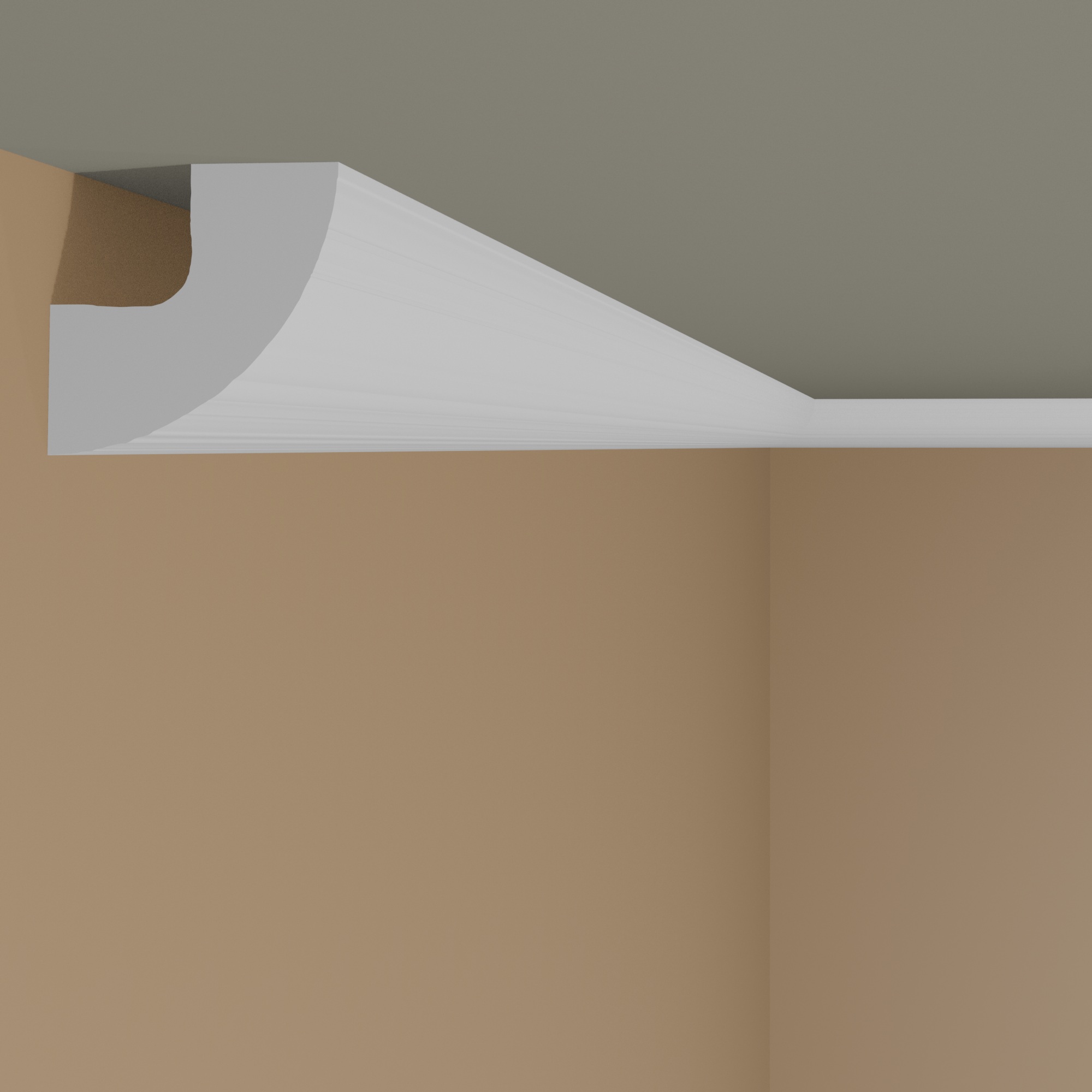 Modanatura per soffitto in polistirolo Marbet "E-1" 22 x 22 x 2000 mm Modanatura in polistirene bianco