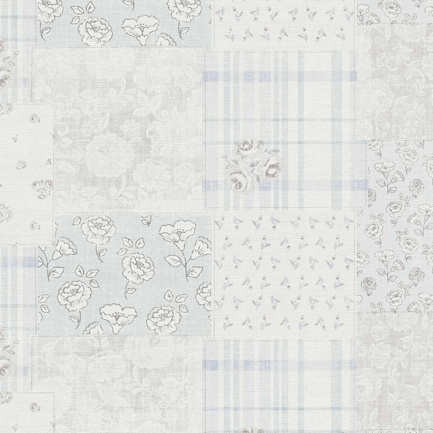 A.S. Creation Maison Charme 390664 Carta da parati in tessuto non tessuto Motivo floreale 10,05 x 0,53 m Azzurro