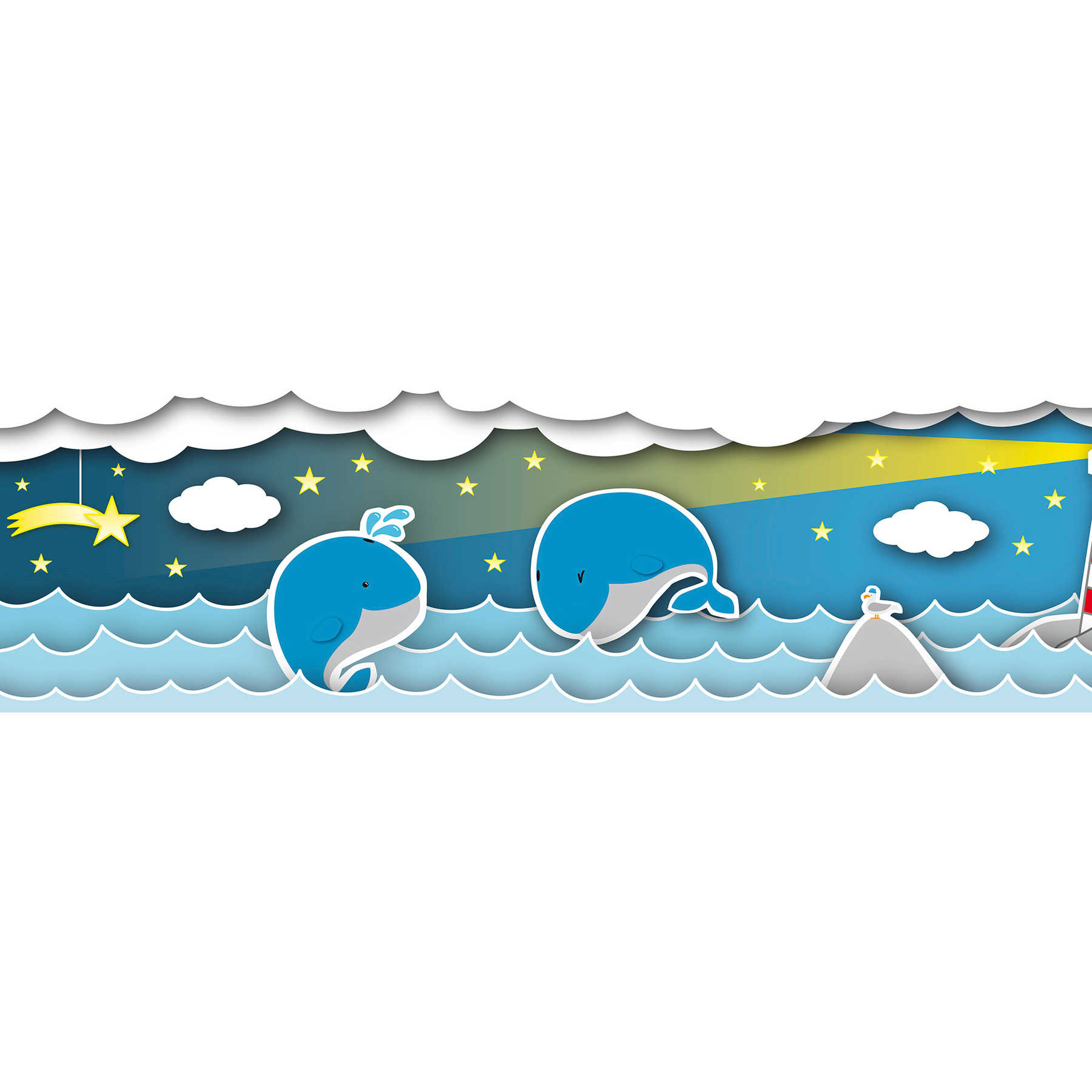 A.S. Creation Lovely Kids 403734 Bordo Cameretta per bambini 5 x 0,155 m Blu