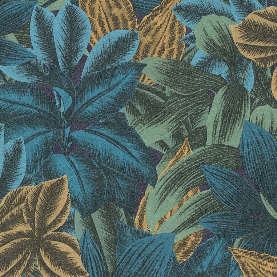 A.S. Creation Stili di viaggio 392221 Carta da parati in tessuto non tessuto Botanico 10,05 x 0,53 m Blu