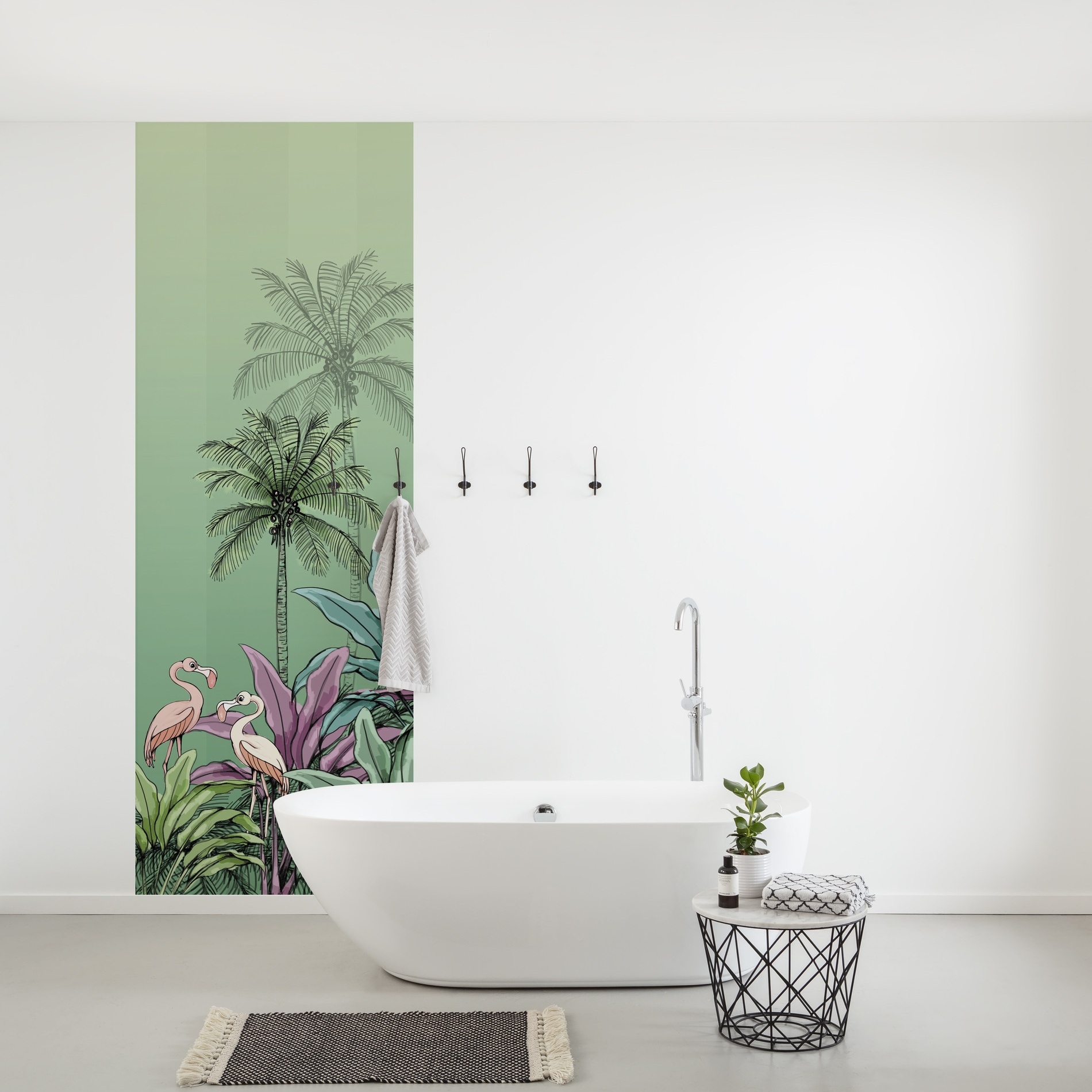 Komar Photo Wallpaper Disney Jungle Flamingo 280 x 100 cm Tessuto non tessuto Simba Nala Il Re Leone Camera da letto