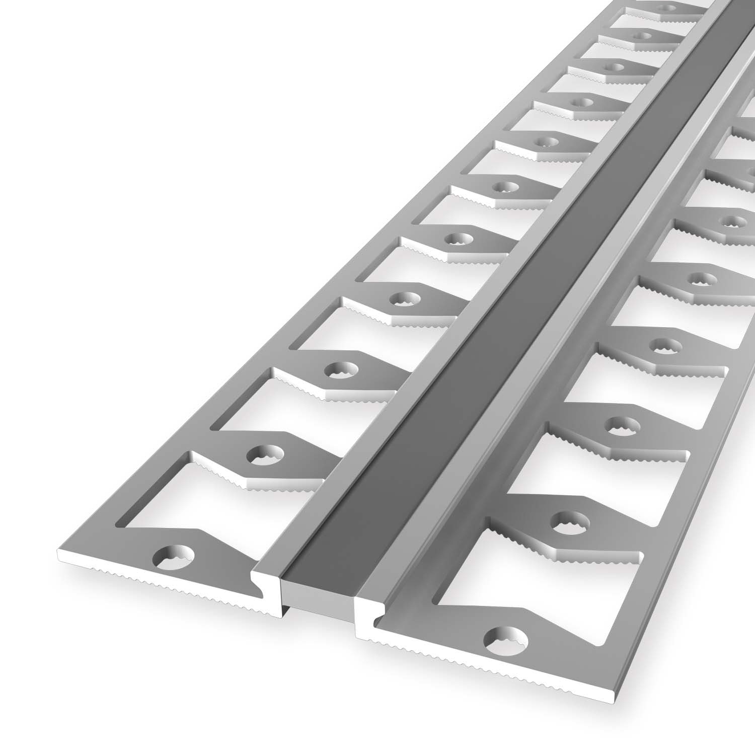 Profilo di giunzione di dilatazione 4 x 48 x 2500 mm profilo per piastrelle in alluminio argento Küberit