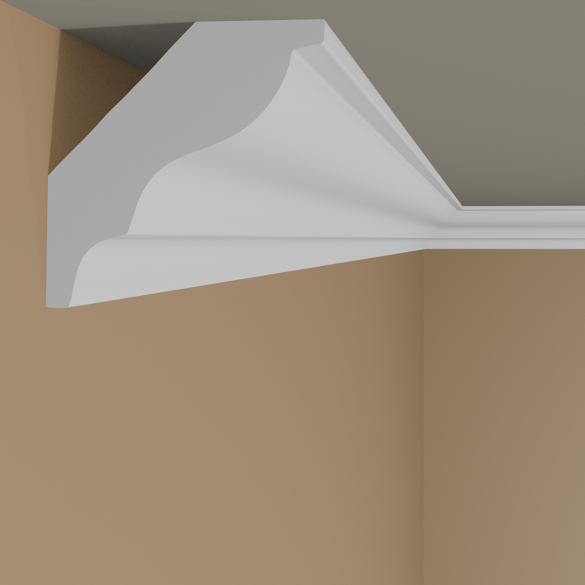 Modanatura per soffitto in polistirolo Marbet "E-4" 30 x 30 x 2000 mm Modanatura in polistirene bianco