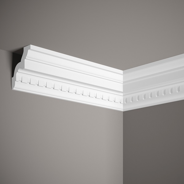 Cornice per soffitto Mardom MDA002 Profoam 88 x 79 x 2000 mm bianca
