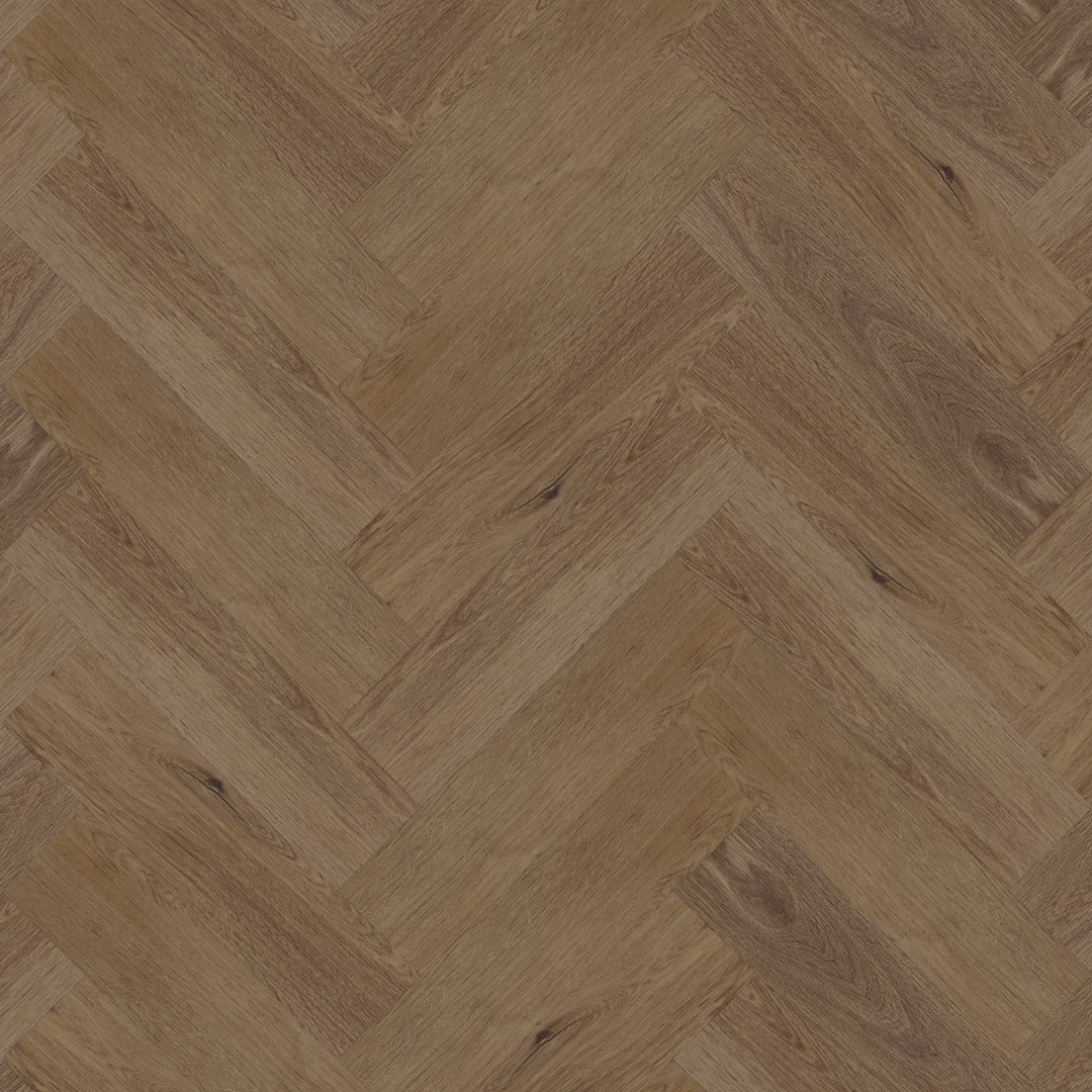 Pavimento in vinile LEGNAR Herringbone Frisco Oak, 592 x 148 x 4,5 mm, vinile a incastro, marrone, NKL33