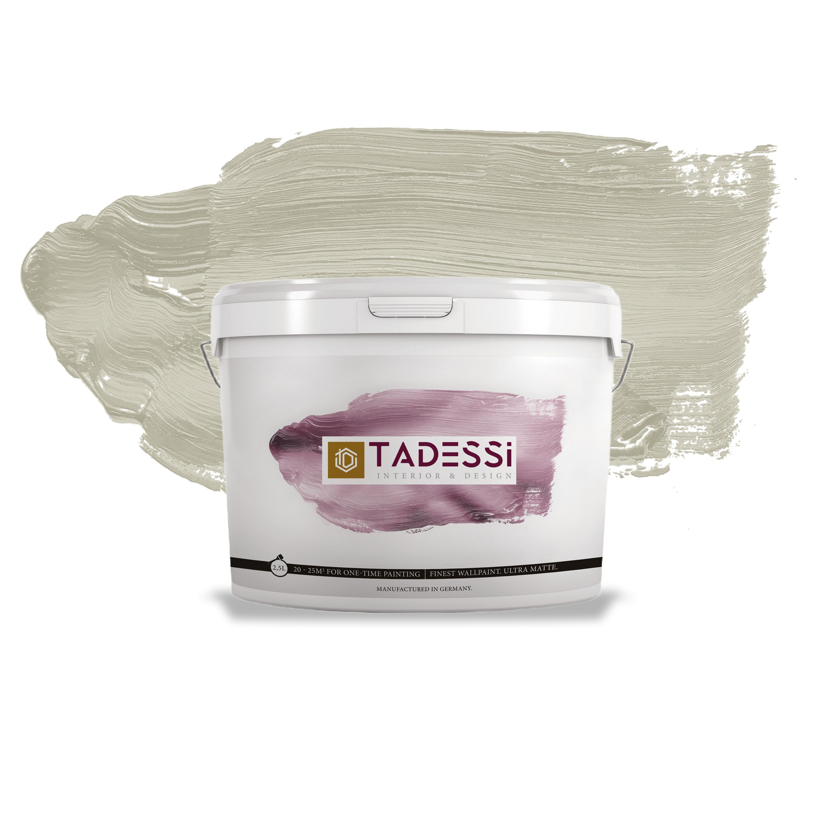 TADESSI Color Vista - Pittura murale Taupe - Mocha pastello - Pittura per interni opaca di alta qualità