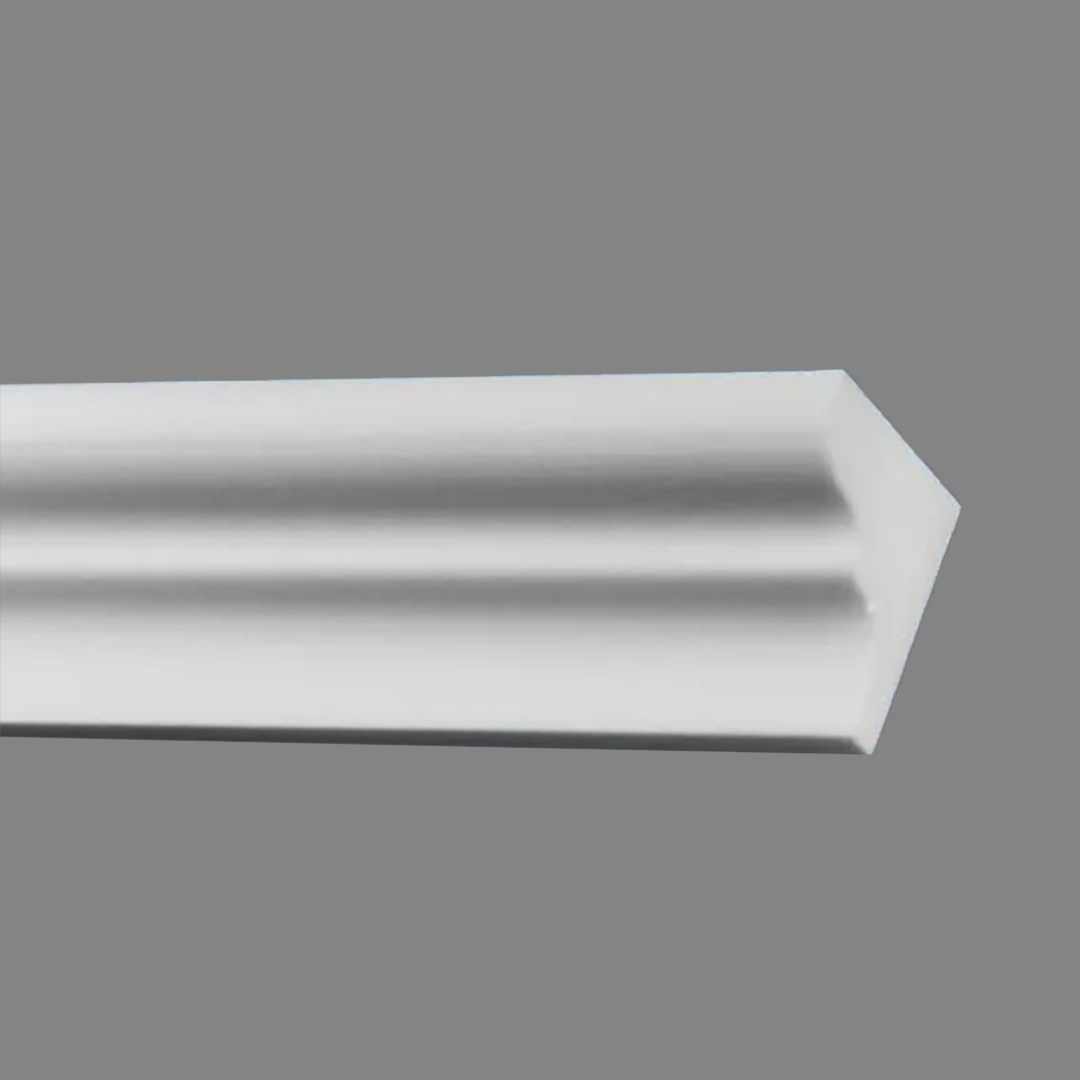 Wiesemann Binario per tende "Eindhoven 06" Polistirolo 61 x 76 x 2000 mm Binario per soffitto Bianco
