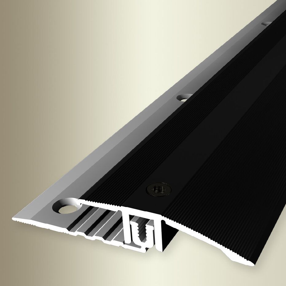 Profilo di transizione Küberit B 44 mm, altezza bordo 6,5 - 16 mm, striscia di transizione, alluminio anodizzato