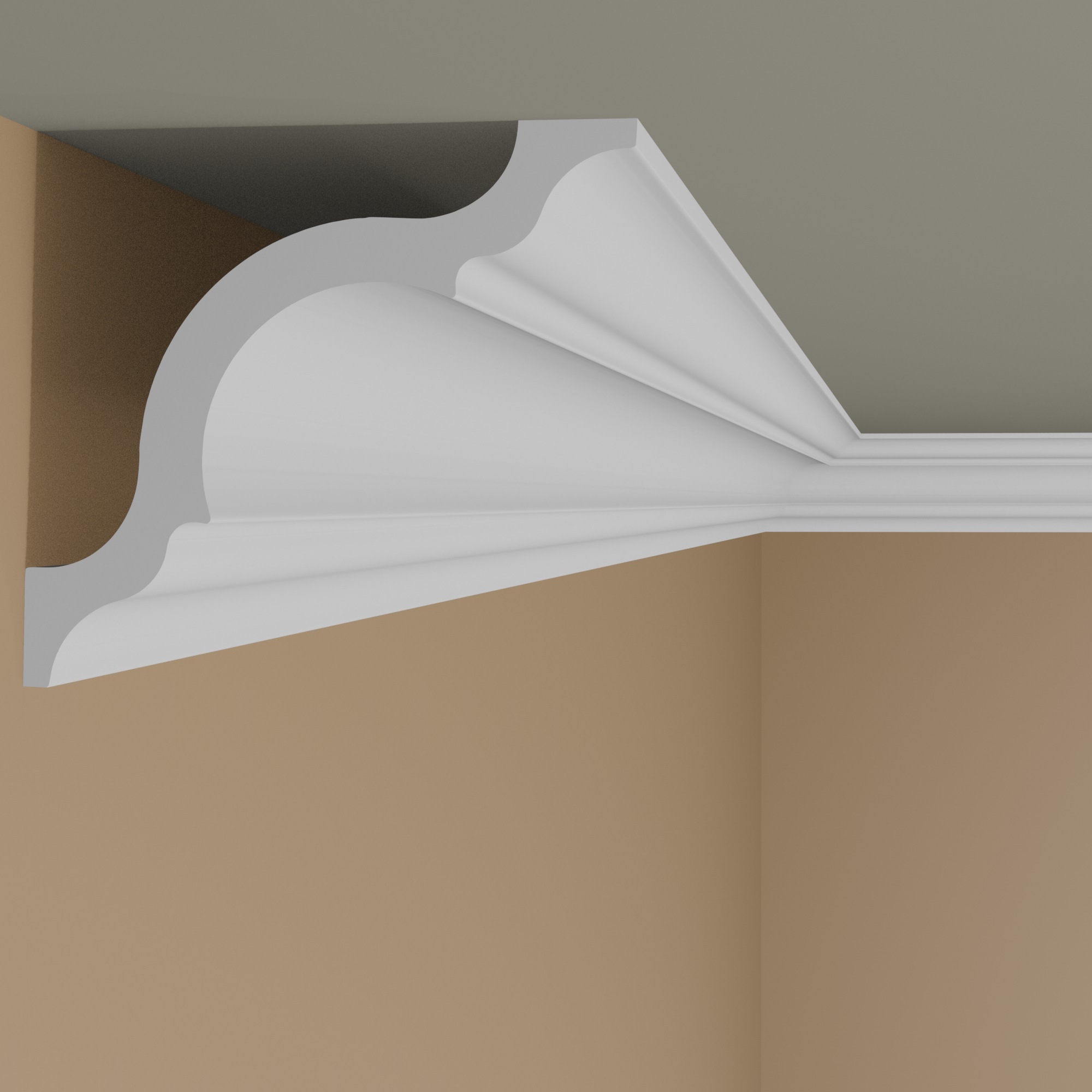 NMC Cornice A NOMASTYL Polistirene 110 x 110 x 2000 mm Modanatura per soffitto bianca