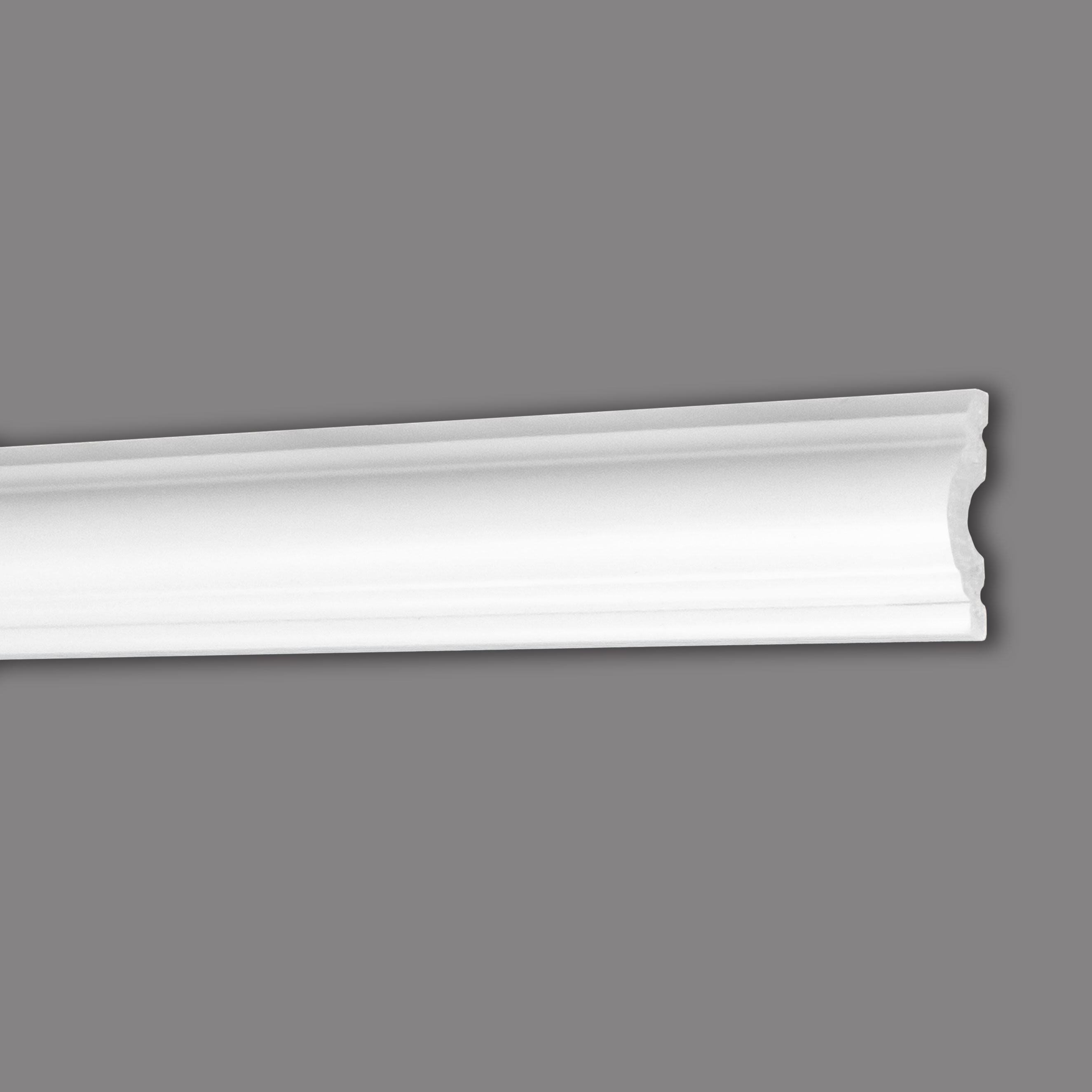 Marbet Modanatura decorativa "HW-1" Modanatura murale in polistirolo 11 x 22 x 2000 mm Striscia di polistirolo Bianco