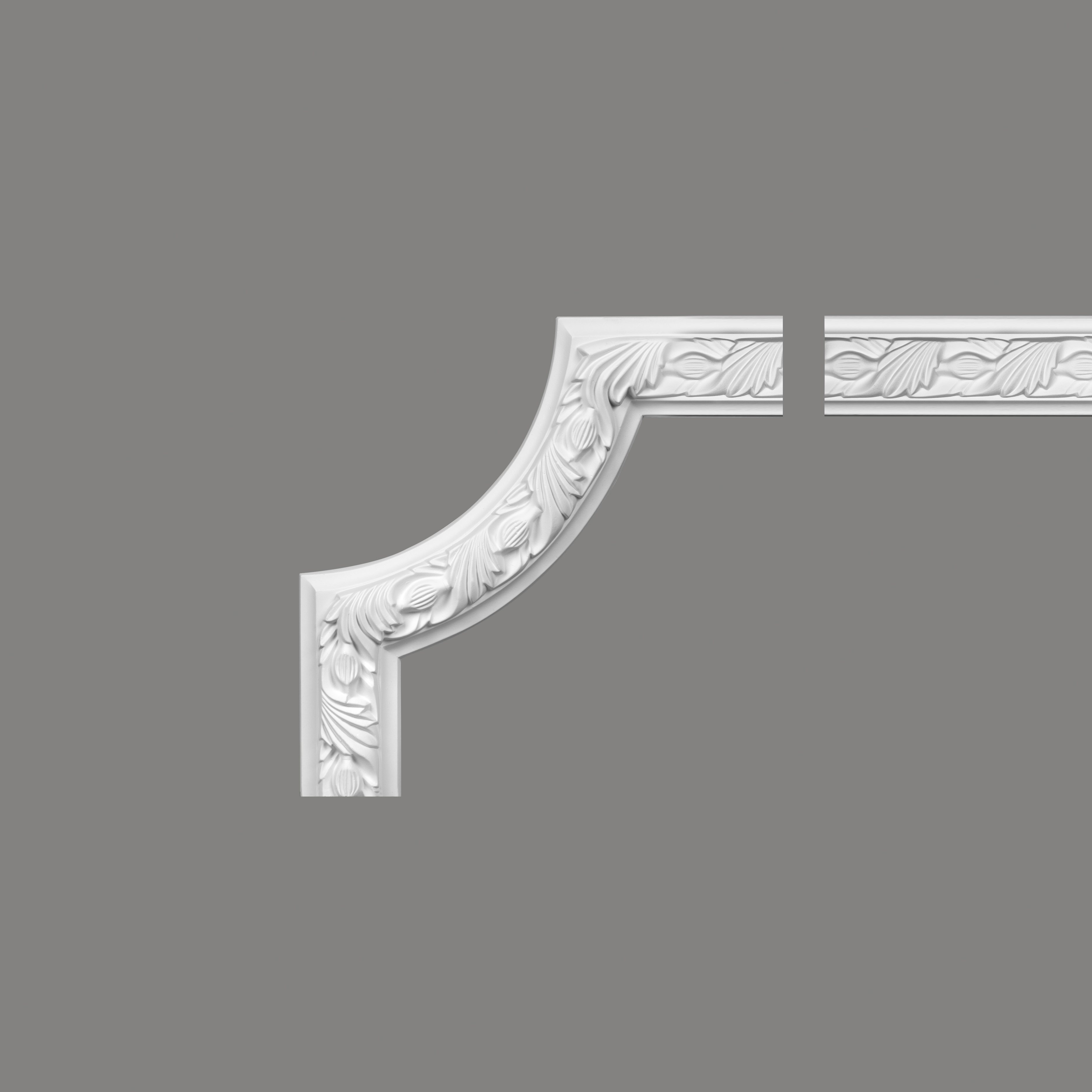 Elemento angolare Mardom per modanatura a parete MDC258 Profoam 54 x 20 x 260 mm cornice in stucco bianco