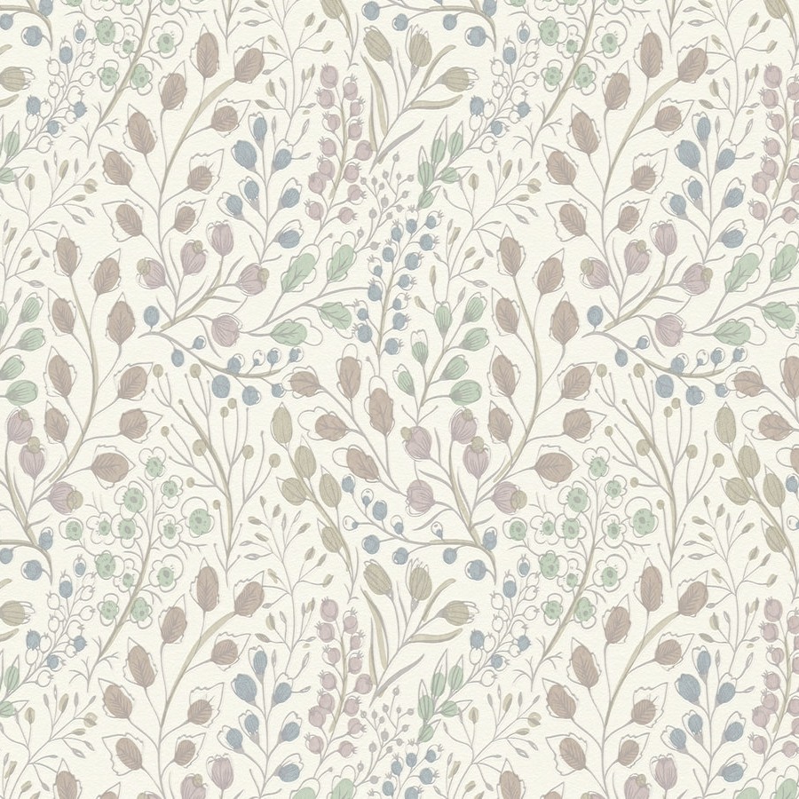 A.S. Creation Attractive 2 388471 Carta da parati in tessuto non tessuto aspetto floreale 10,05 x 0,53 m Bianco