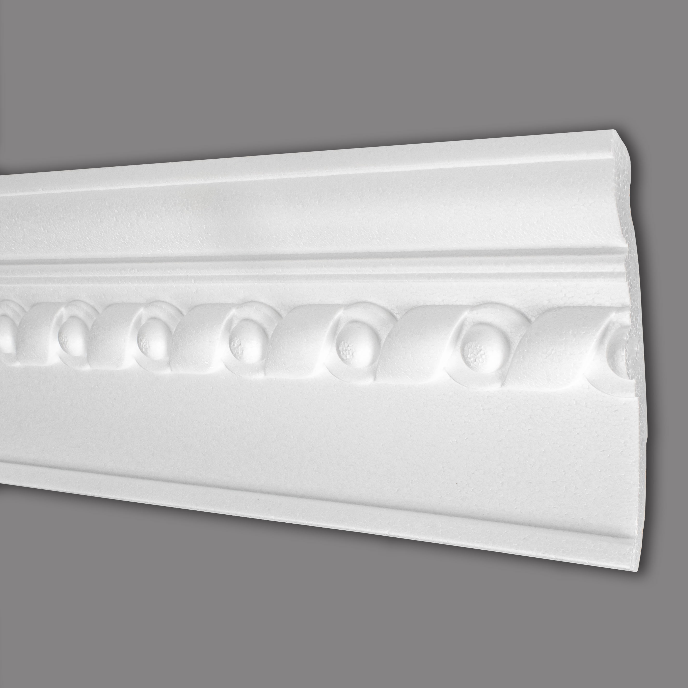 Modanatura per soffitto in polistirolo Marbet "B-48" 72 x 124 x 2000 mm Modanatura in polistirene bianco
