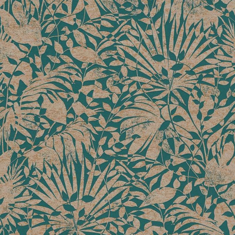 A.S. Creation The BOS 388311 Carta da parati in tessuto non tessuto aspetto floreale 0,53 x 10,05 m Verde