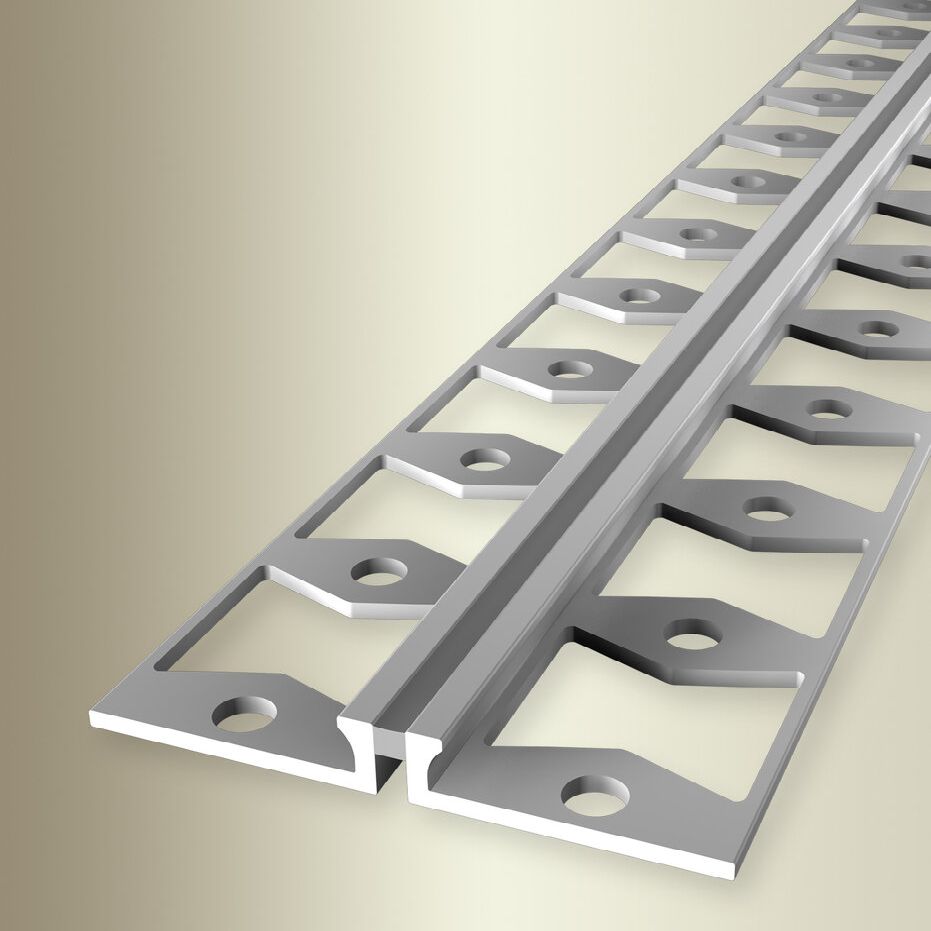 Profili per giunti di dilatazione e piastrelle Küberit 48 x 2500 mm, altezza bordo 3 - 6 mm, alluminio anodizzato