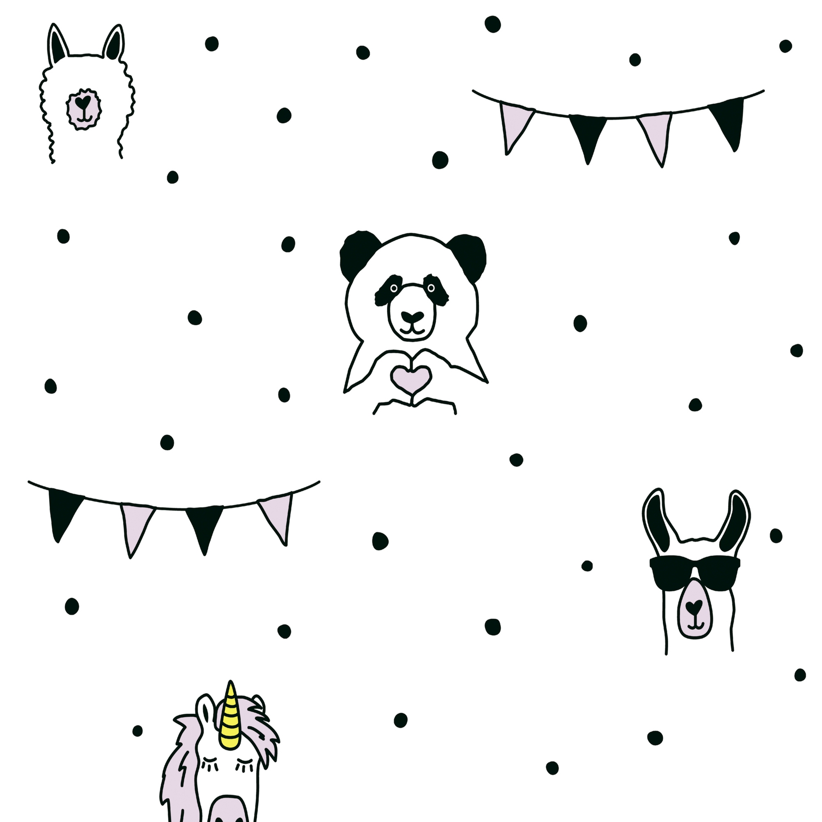 A.S. Creation Little Love 381381 Carta da parati in tessuto non tessuto Motivo animali 0,53 x 10,05 m Colorato