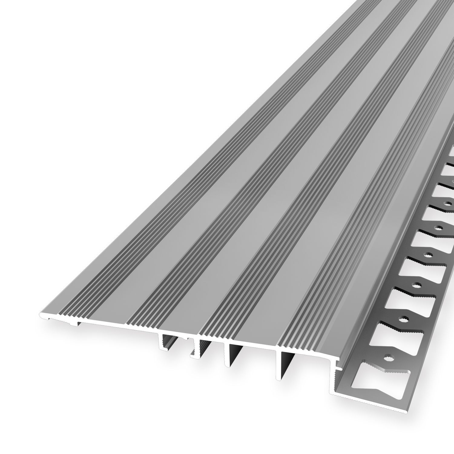 Profilo di compensazione 12,5 x 100 x 2500 mm, altezza bordo 12,5 mm, profilo rampa in alluminio, profilo di regolazione Küberit