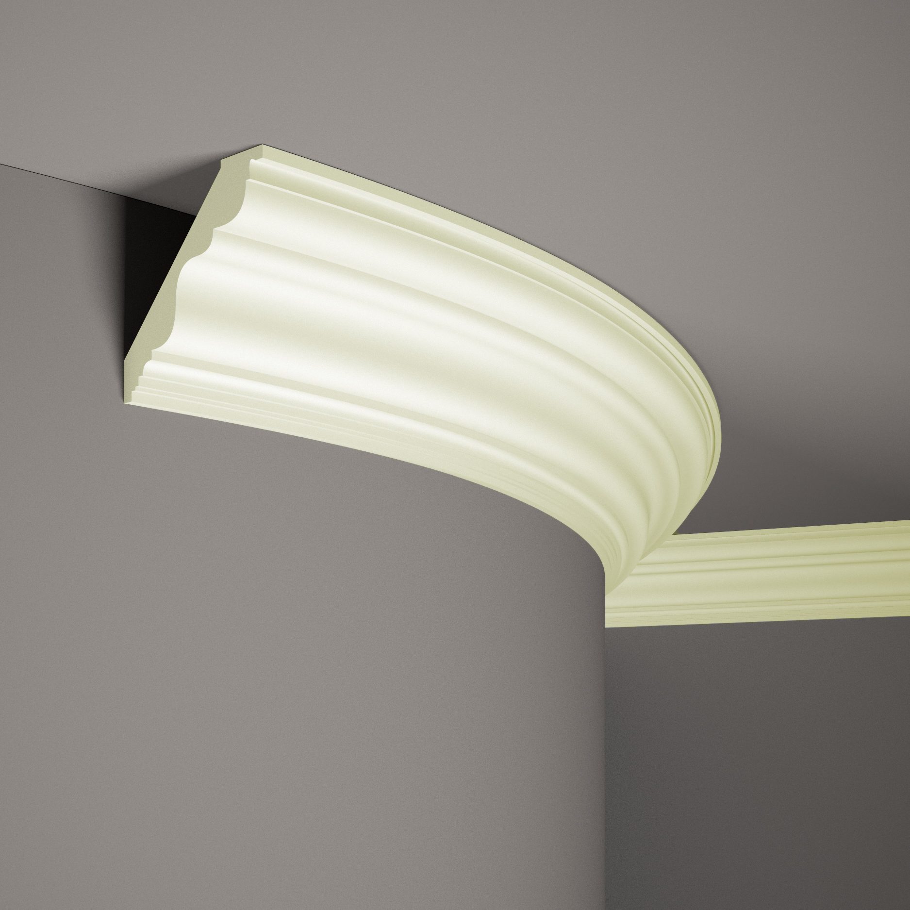 Modanatura flessibile per soffitto Mardom MDB108F Profoam 100 x 100 x 2000 mm modanatura in stucco bianco pieghevole