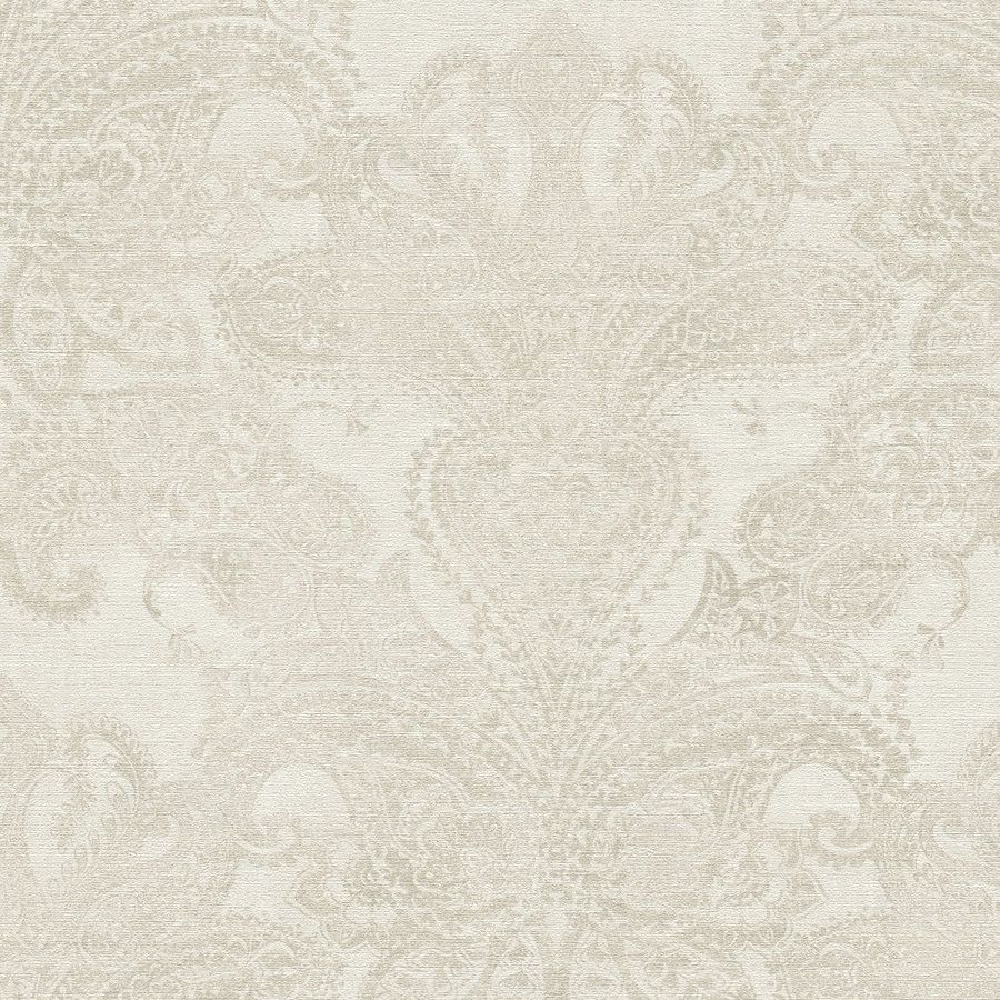 A.S. Creation Stili di viaggio 391193 Carta da parati in tessuto non tessuto Barocco 10,05 x 0,53 m Bianco