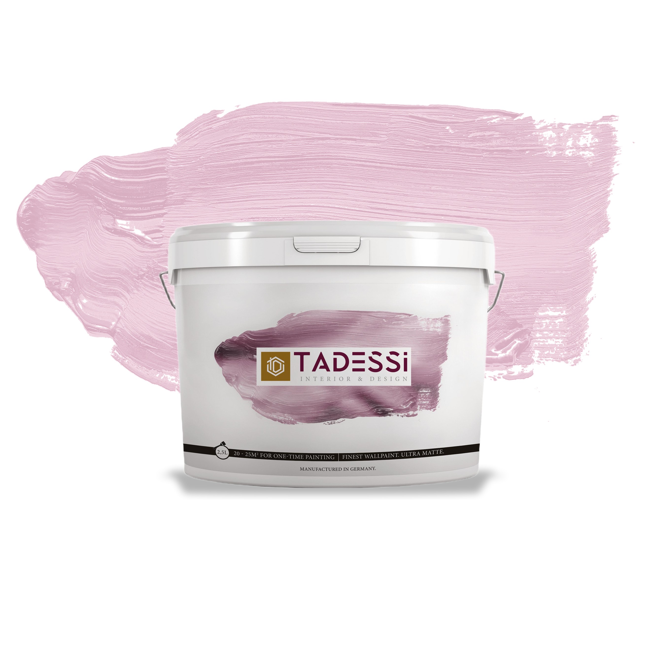 TADESSI Color Vista - Pittura murale rosa pastello - Rosa antico - Pittura per interni opaca - Dispersione di alta qualità