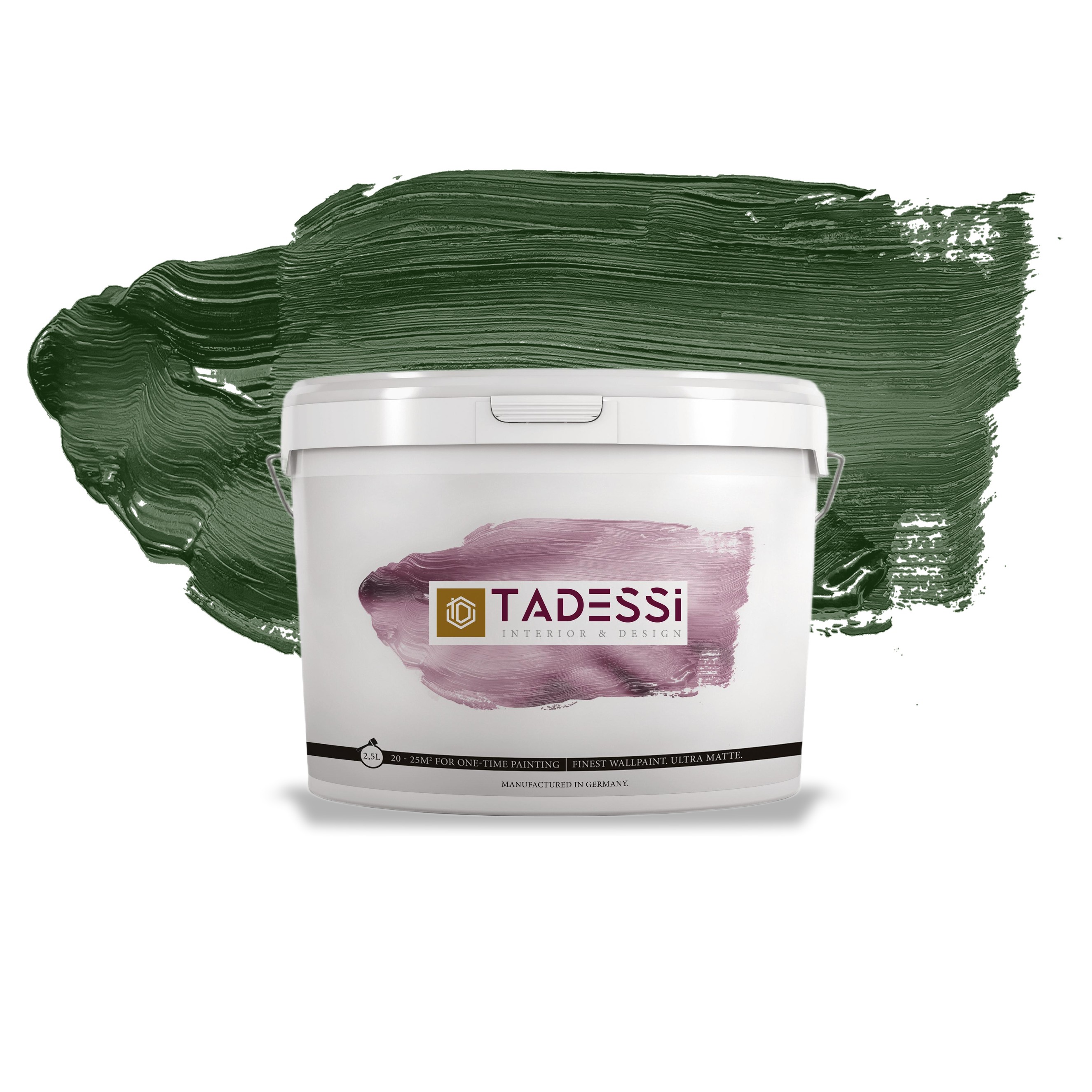 TADESSI Color Vista - Pittura murale Verde - Verde oliva - Verde salvia - Pittura per interni opaca di alta qualità