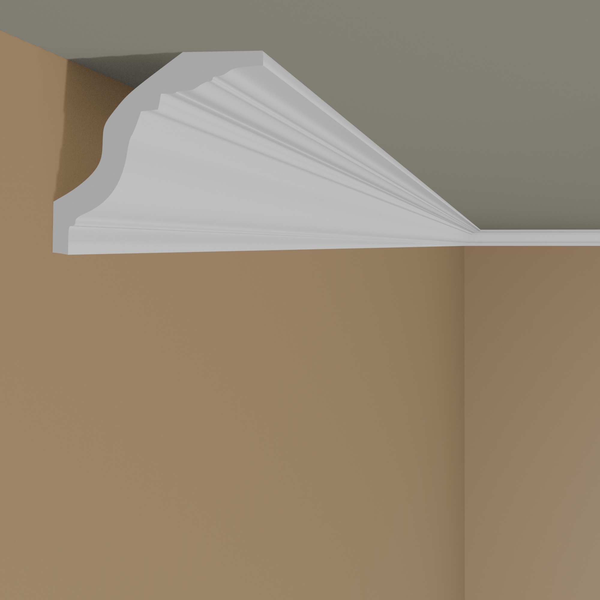 Mardom Ceiling Molding MDB102 Profoam 80 x 80 x 2000 mm Cornice bianca moderna