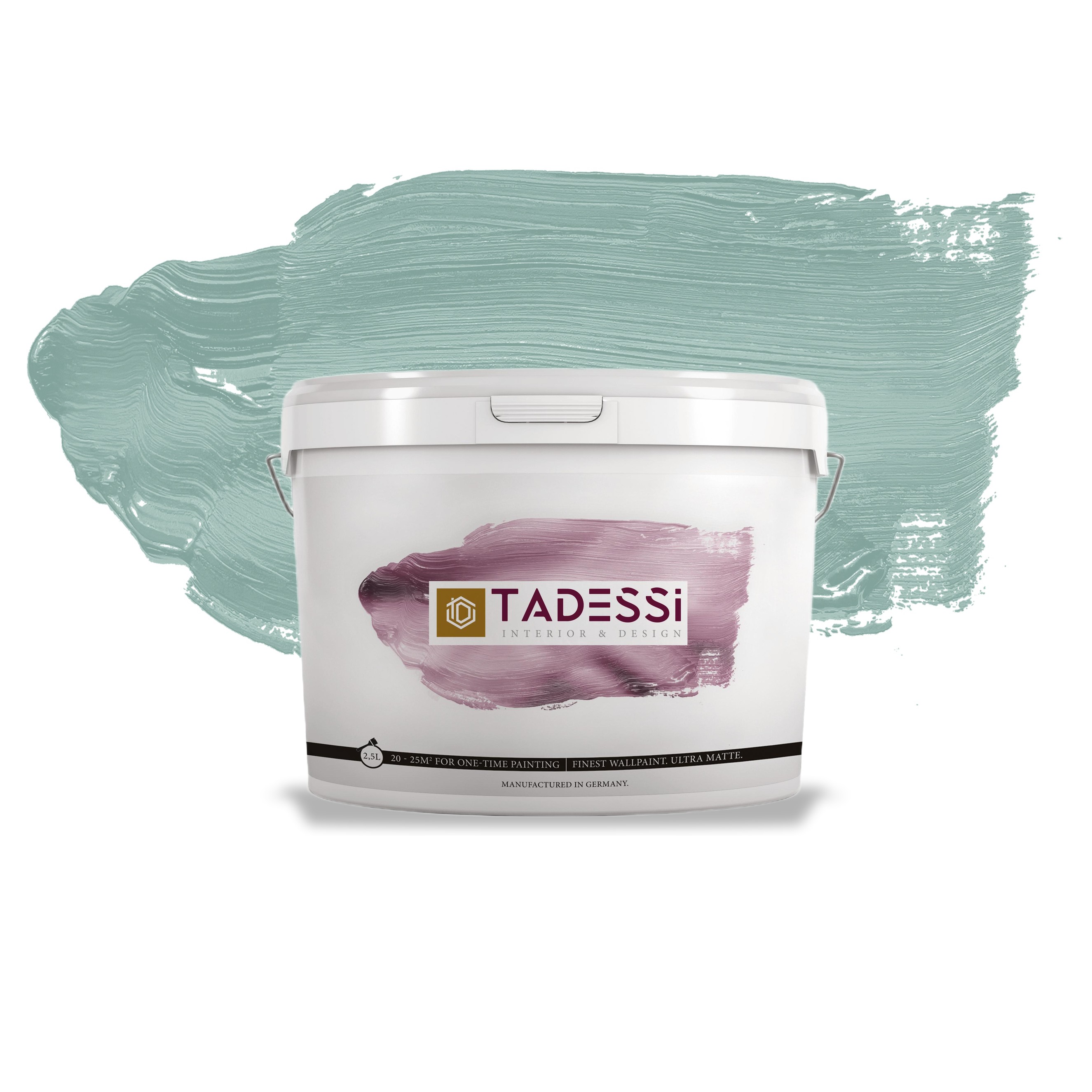 TADESSI Color Vista - Pittura murale Verde - Verde muschio - Verde salvia - Pittura per interni opaca di alta qualità