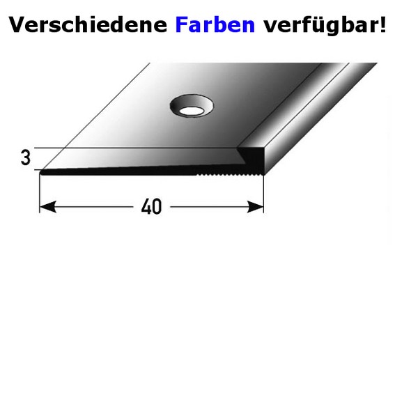 Anstoßprofil "Blackwater" Anstoßleiste für Designbeläge, 3 mm Einfasshöhe, Aluminium eloxiert, gebohrt, Typ 27-bronze dunkel (Default)
