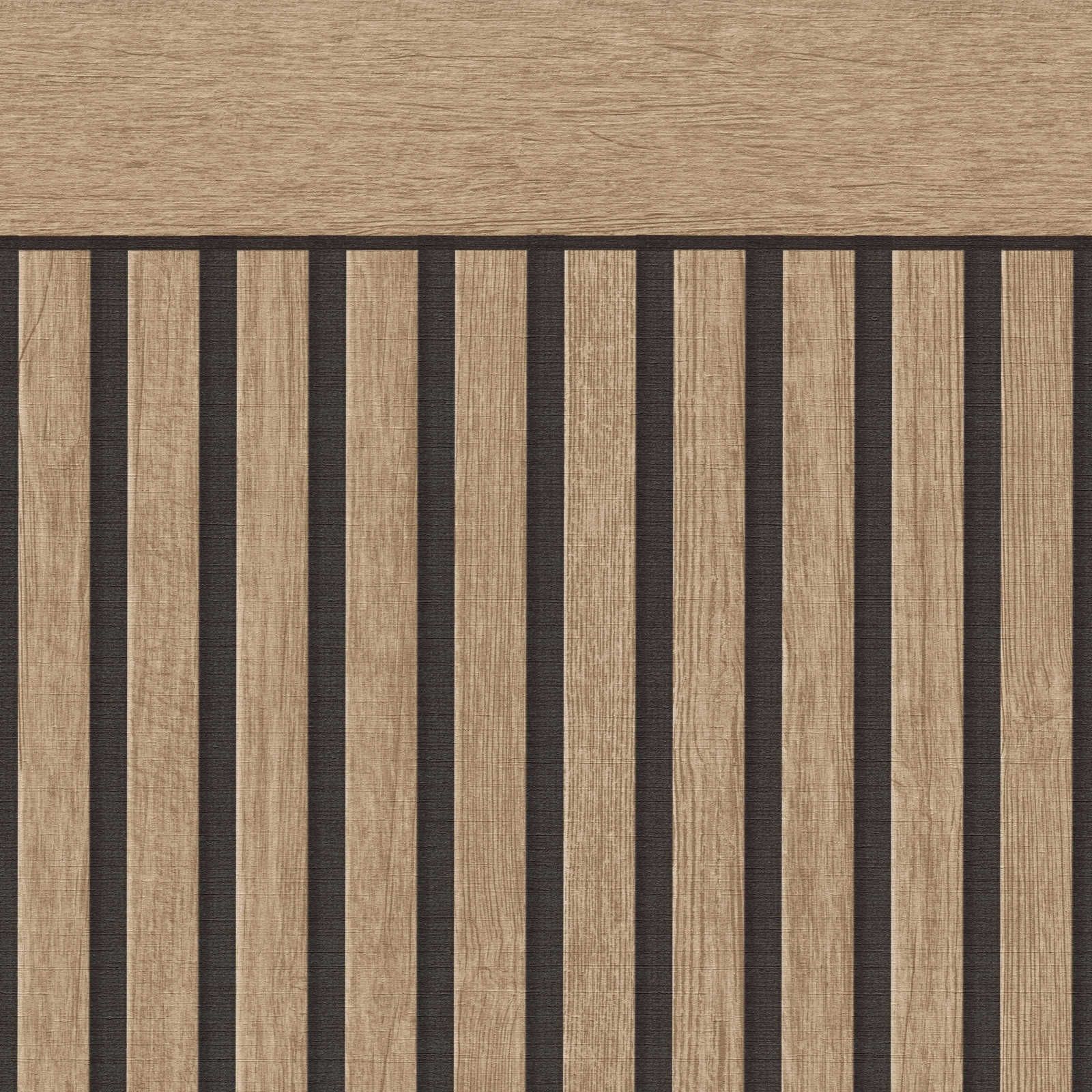 A.S. Creation Pannello murale Rivestimento in legno 397444 Carta da parati in tessuto non tessuto Strisce 5,00 m x 1,06 m Marrone