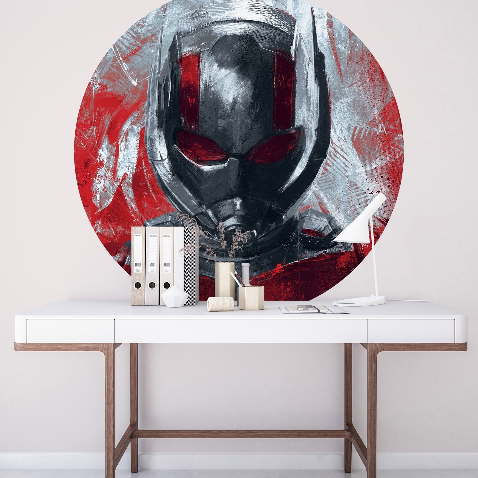 Carta da parati fotografica Komar Marvel Avengers Dipinto Ant-Man 125 x 125 cm Tessuto non tessuto autoadesivo Ant-Man