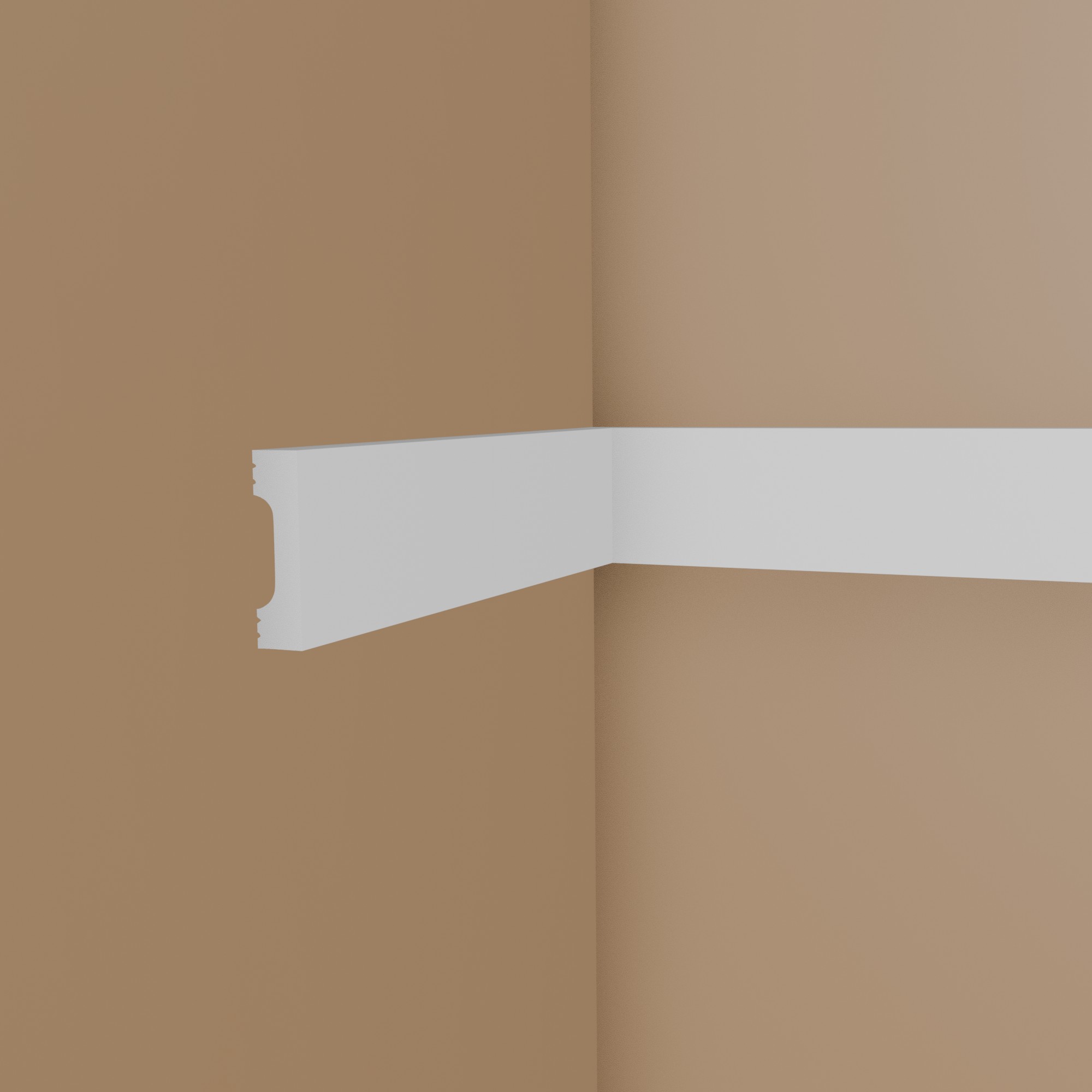 Modanatura decorativa NMC WD5 WALLSTYL modanatura murale 10 x 38 x 2000 mm polistirene bianco