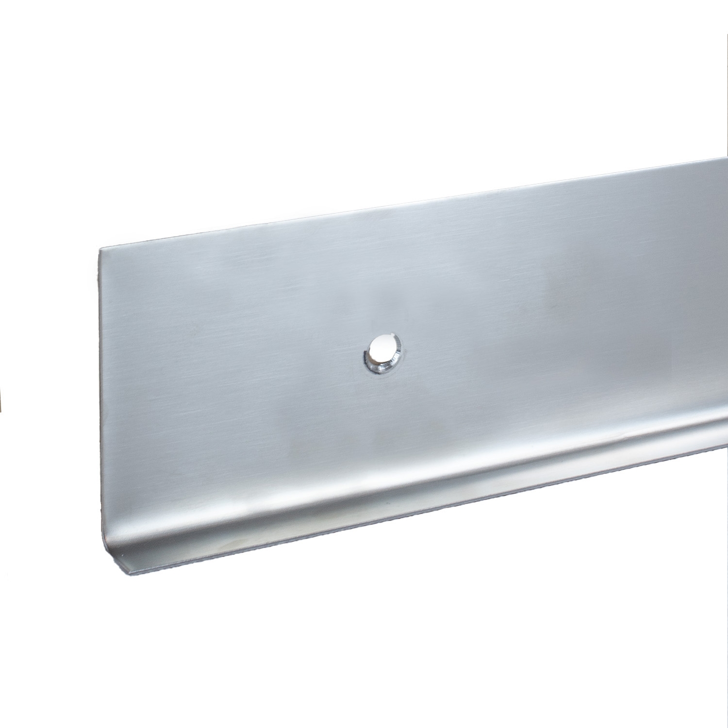 Battiscopa in metallo Auer, altezza 100 mm, angolo 94°, acciaio inox, impermeabile, moderno