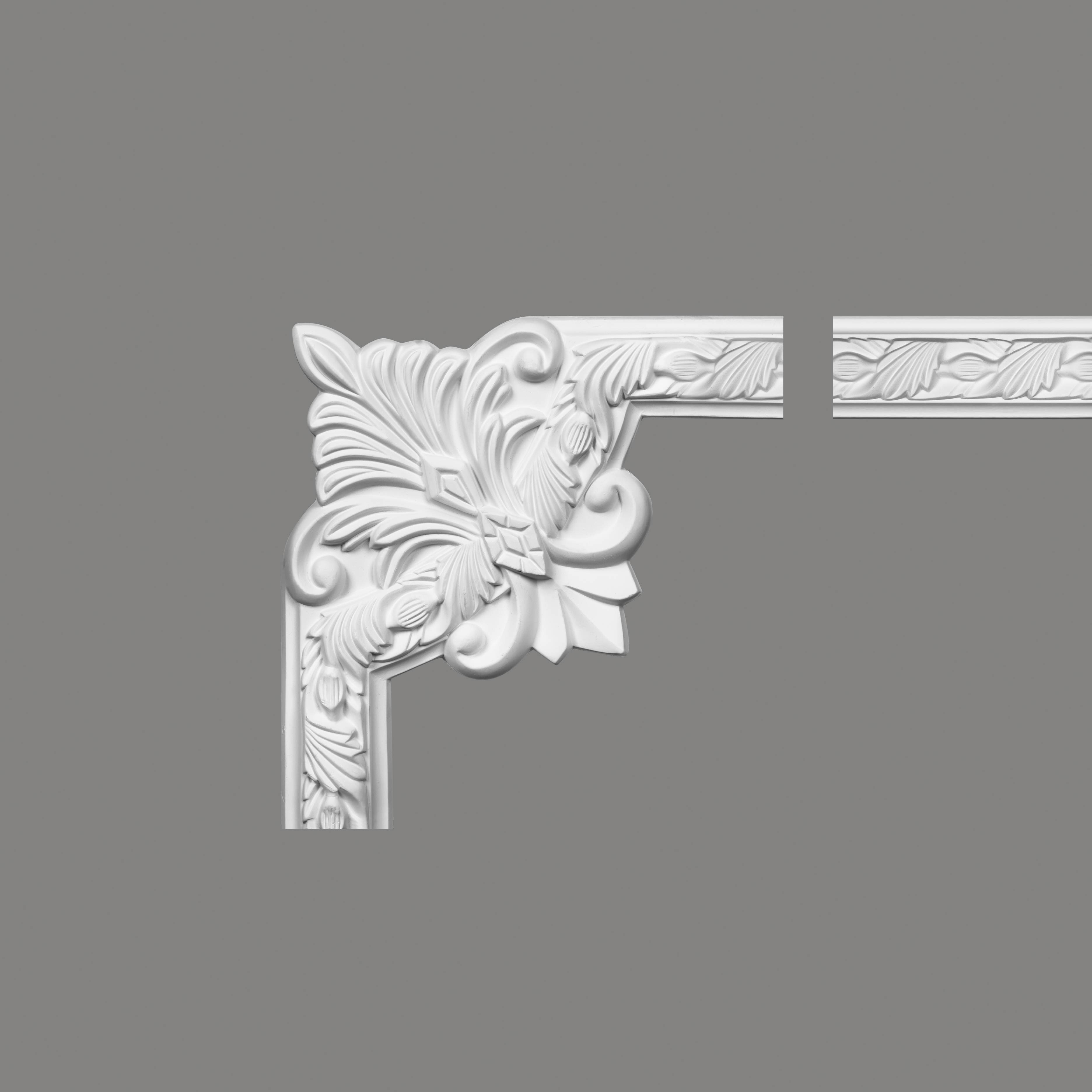 Elemento angolare Mardom per modanatura a parete MDC258 Profoam 54 x 20 x 260 mm cornice in stucco bianco