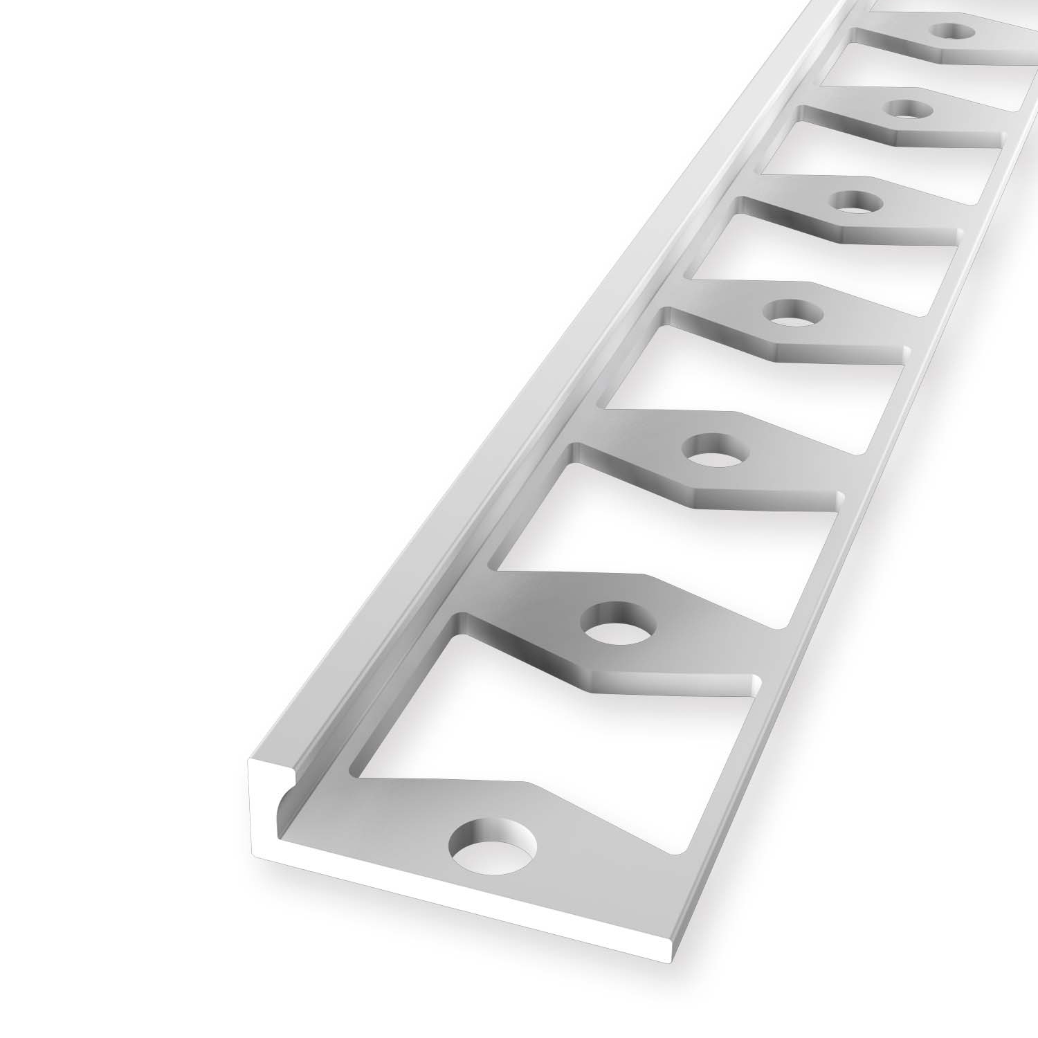 Profilo di bordatura 4 x 21 x 2500 mm Profilo di finitura in alluminio Alu Natur Küberit